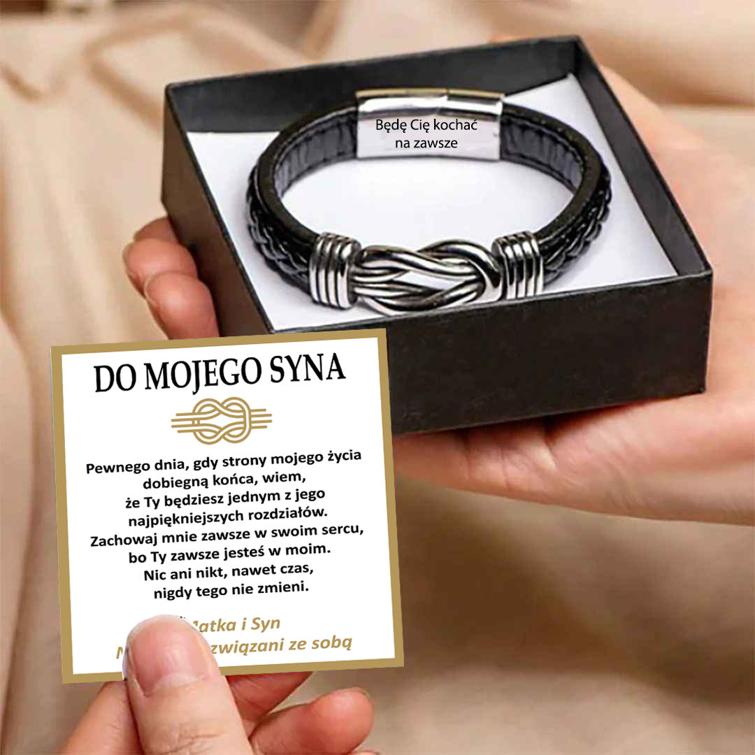 DO MOJEGO SYNA | NA ZAWSZE ZJEDNOCZENI | SKÓRZANA BRANSOLETKA