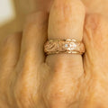 Vintage Rose Flower Gold Ring