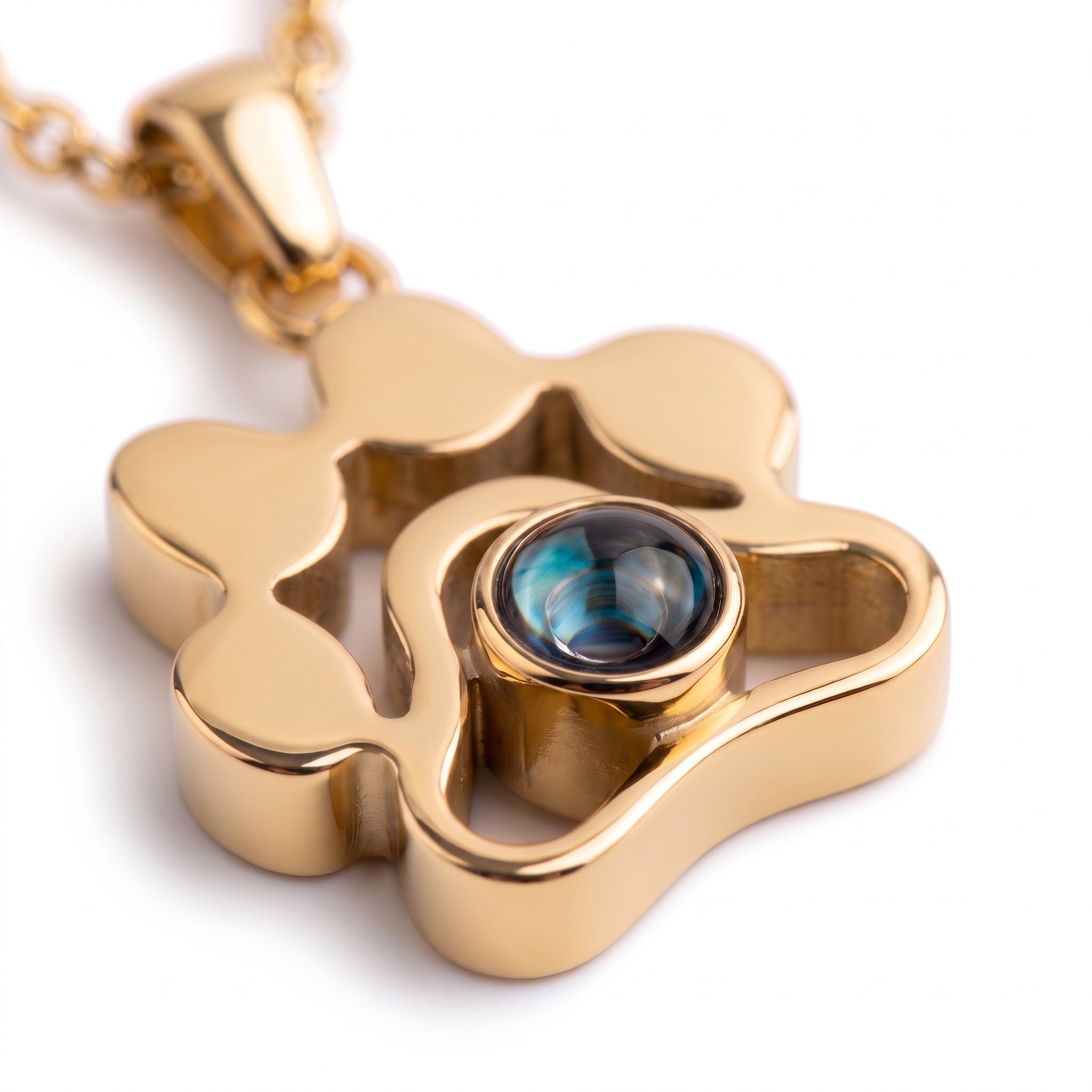 Personalized Paw Necklace with Photo