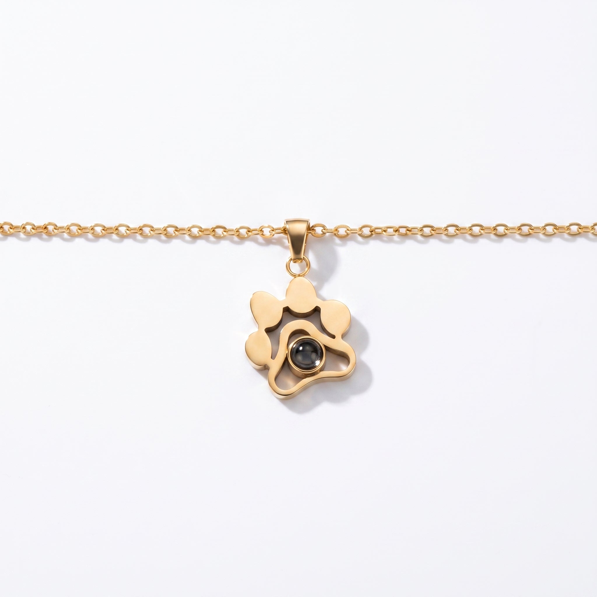 Personalized Paw Necklace with Photo