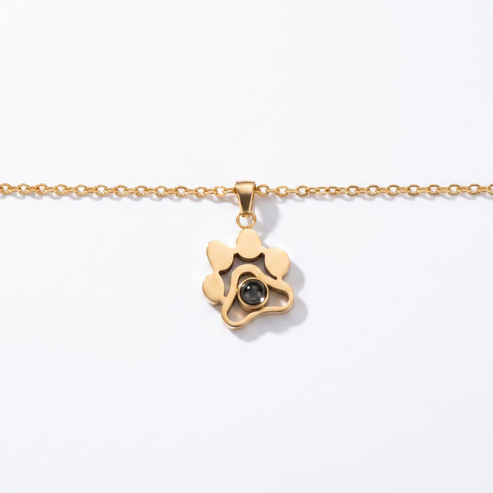 Personalized Paw Necklace with Photo