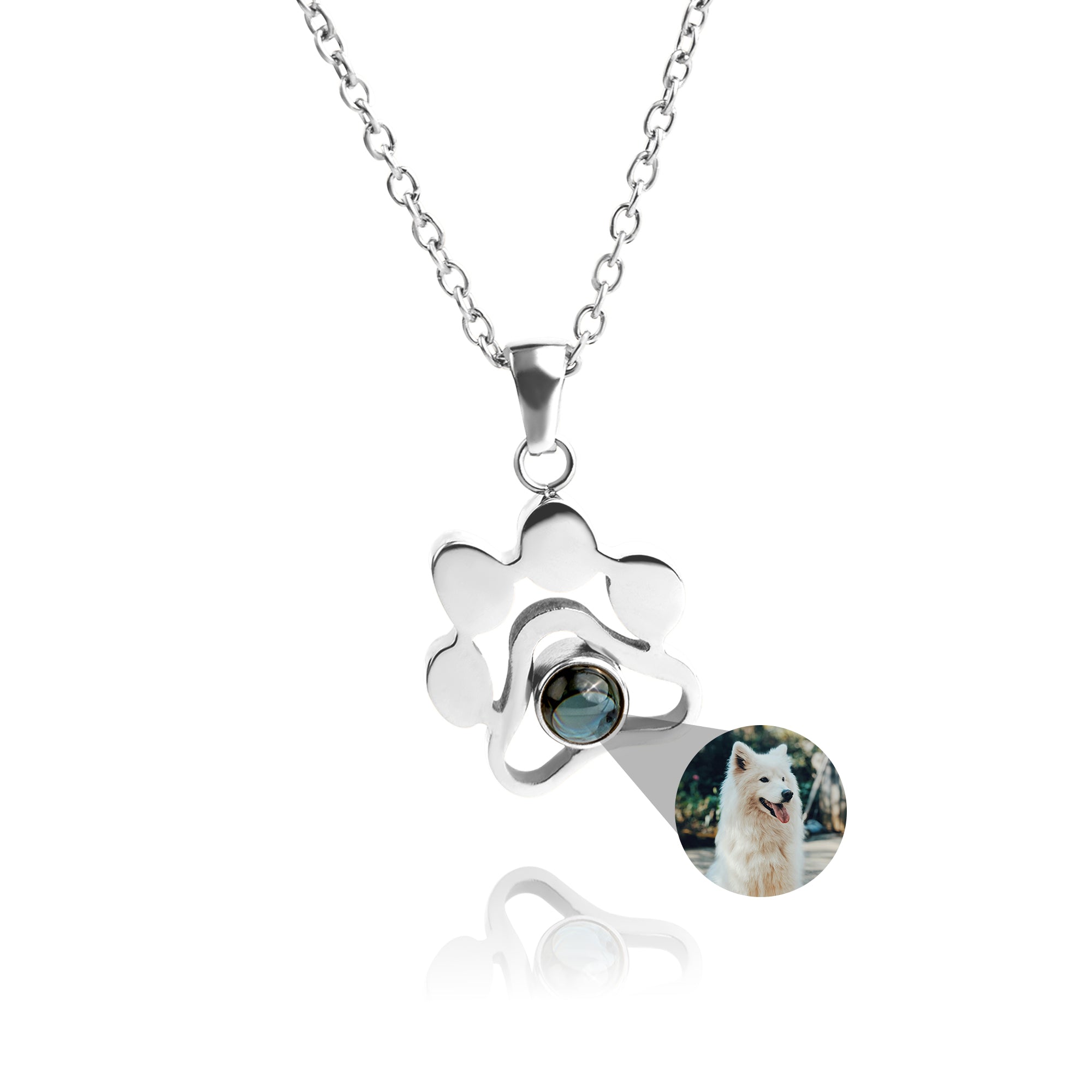 Personalized Paw Necklace with Photo