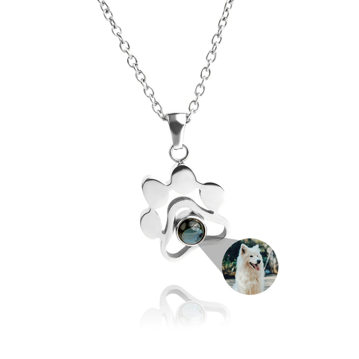 Personalized Paw Necklace with Photo