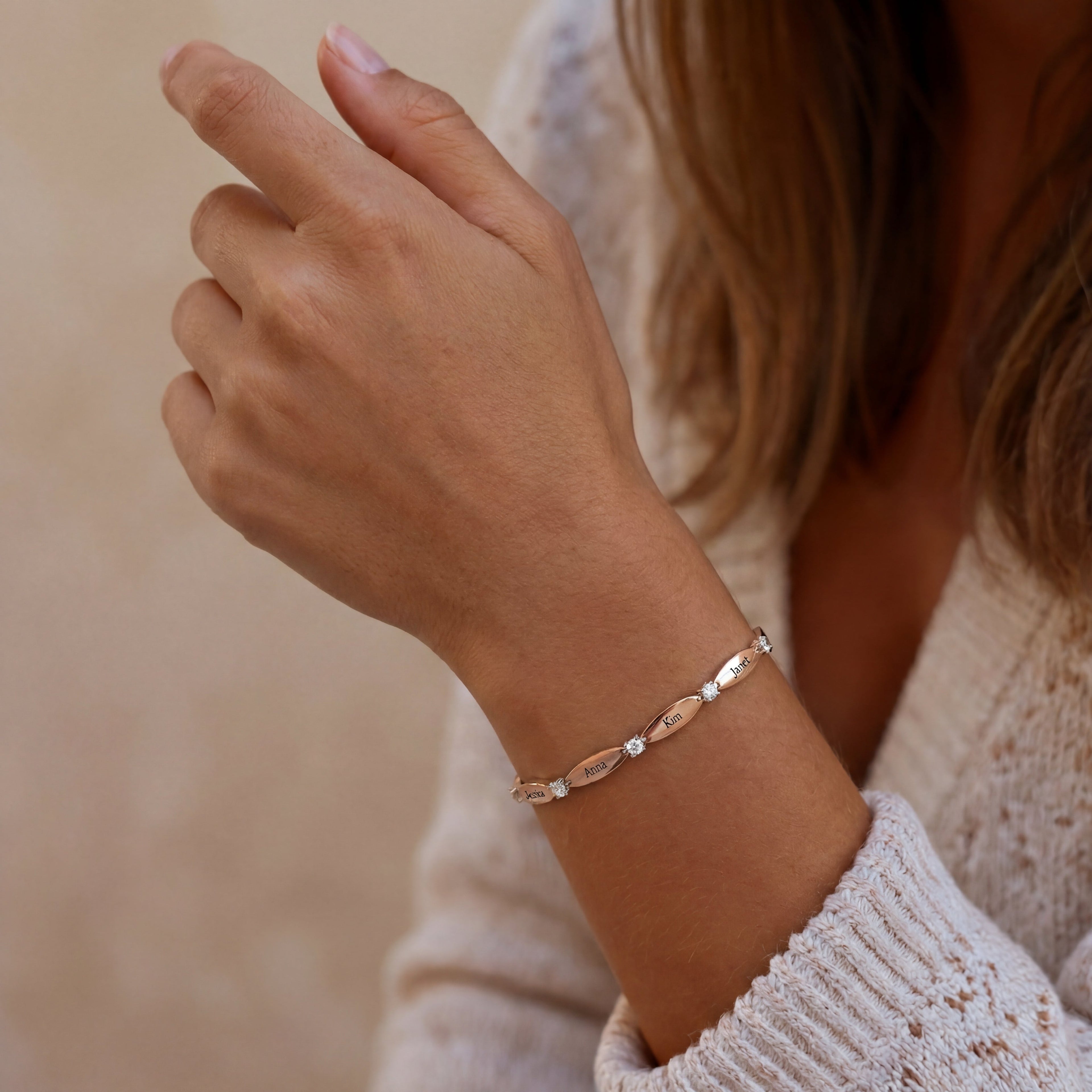 Personalized bracelet with engraving