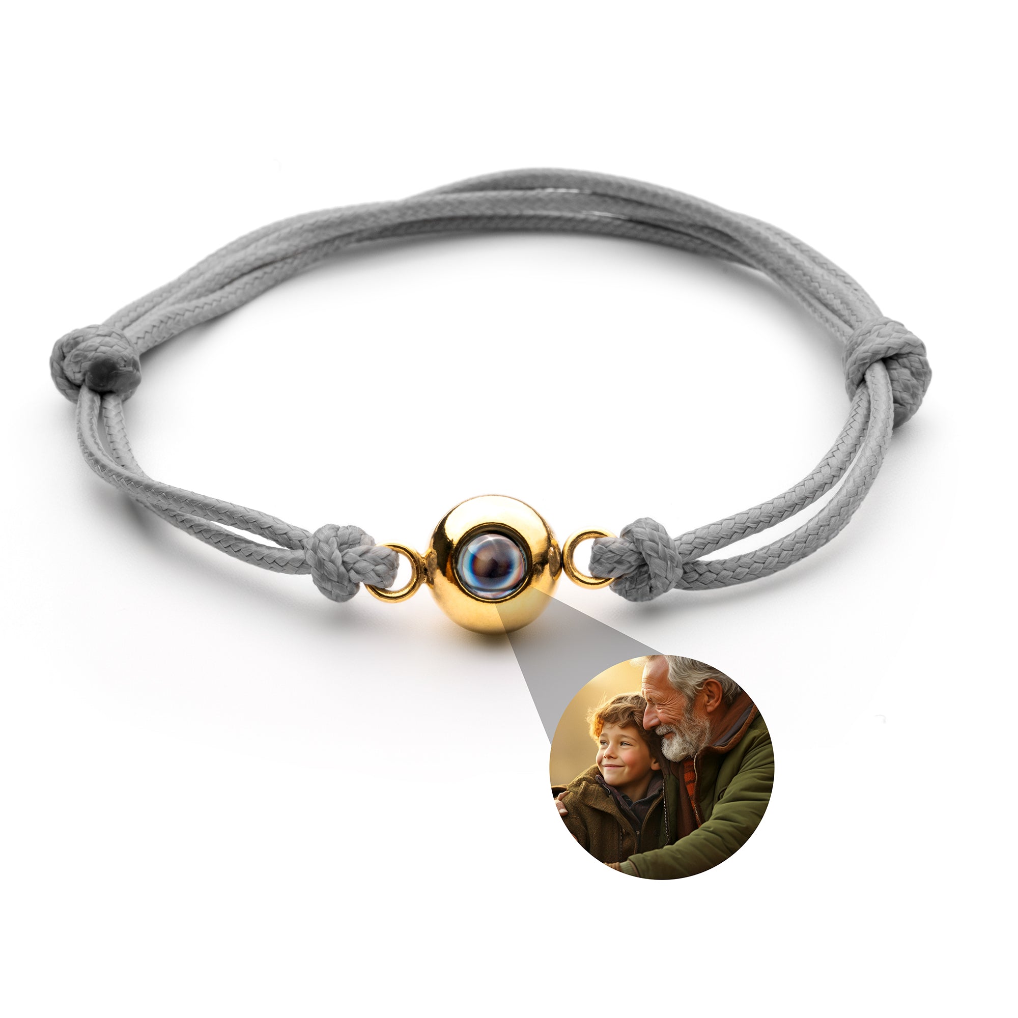 Photo bracelet with your image - Sailor knot