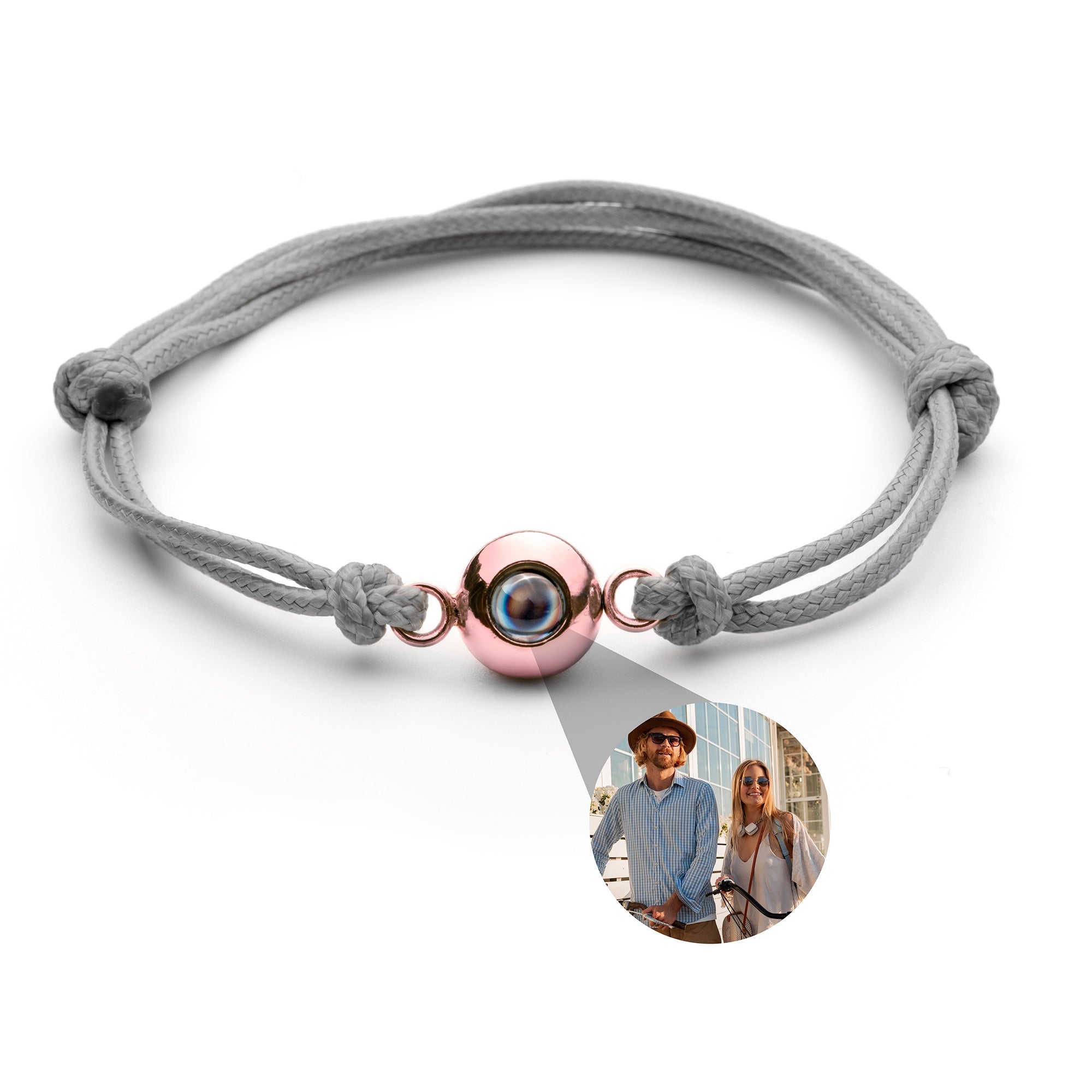 Photo bracelet with your image - Sailor knot