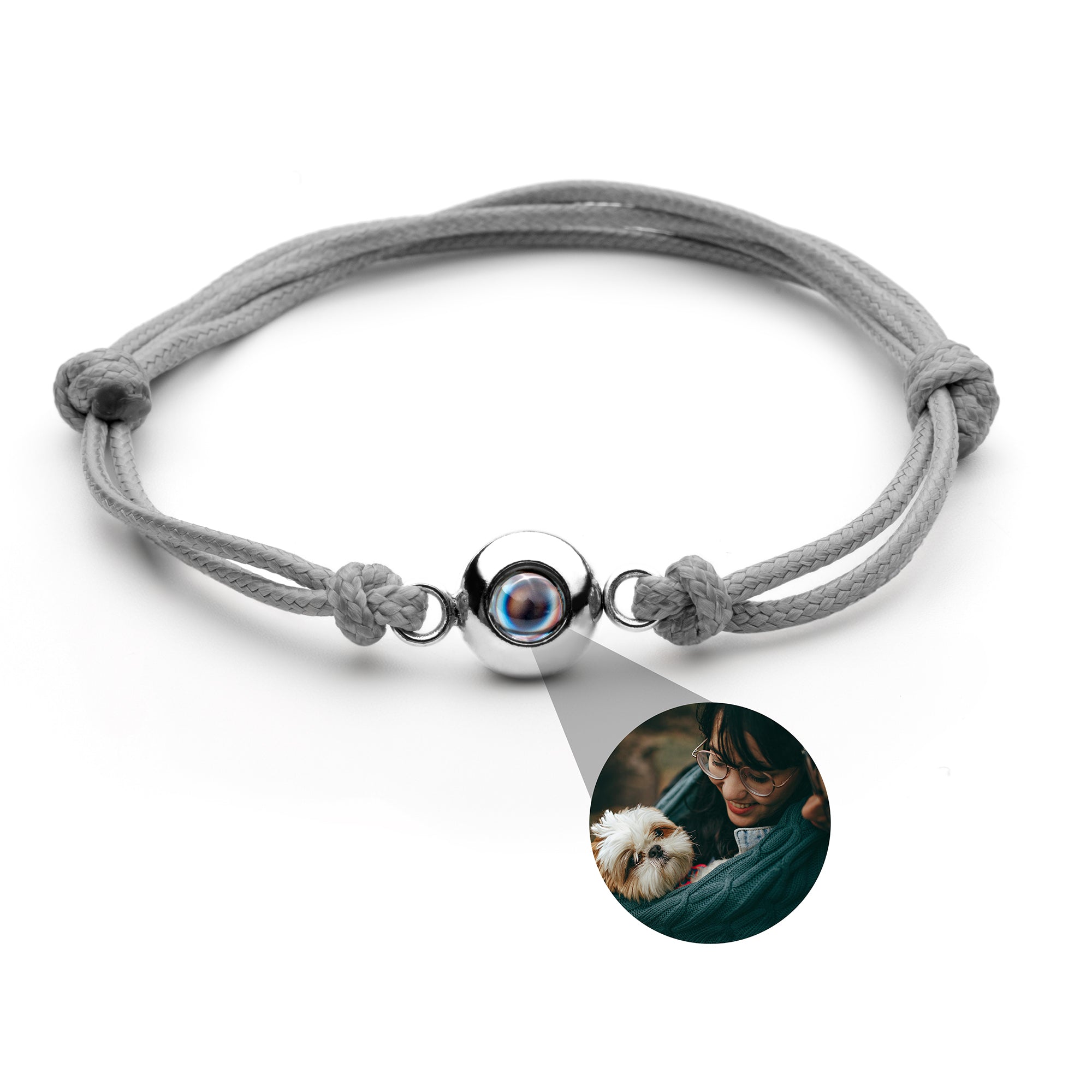 Photo bracelet with your image - Sailor knot