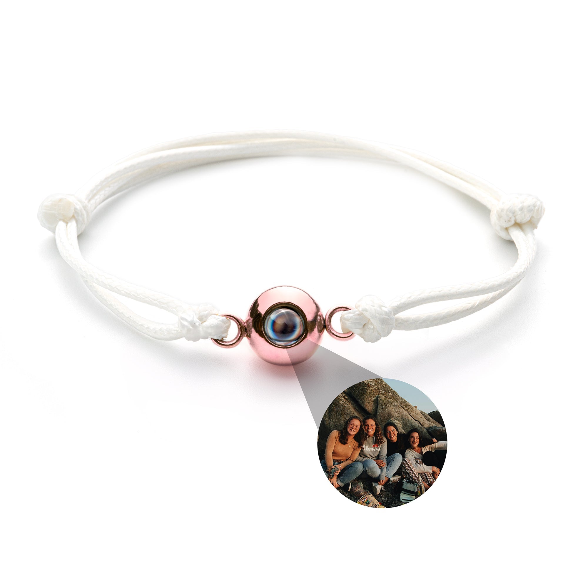 Photo bracelet with your image - Sailor knot
