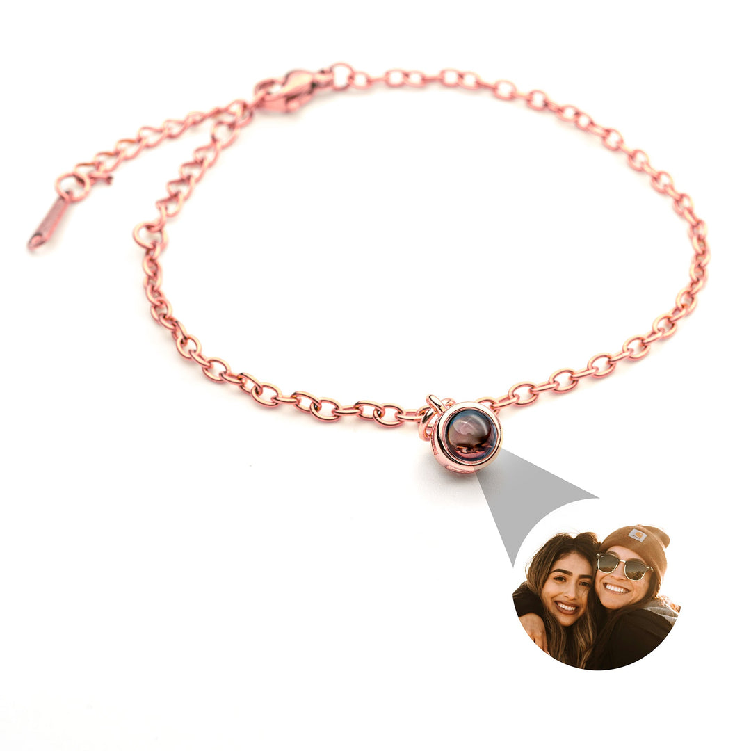 Personalized Photo Bracelet with Your Own Photo - Delicate