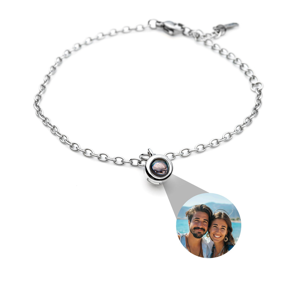 Personalized Photo Bracelet with Your Own Photo - Delicate