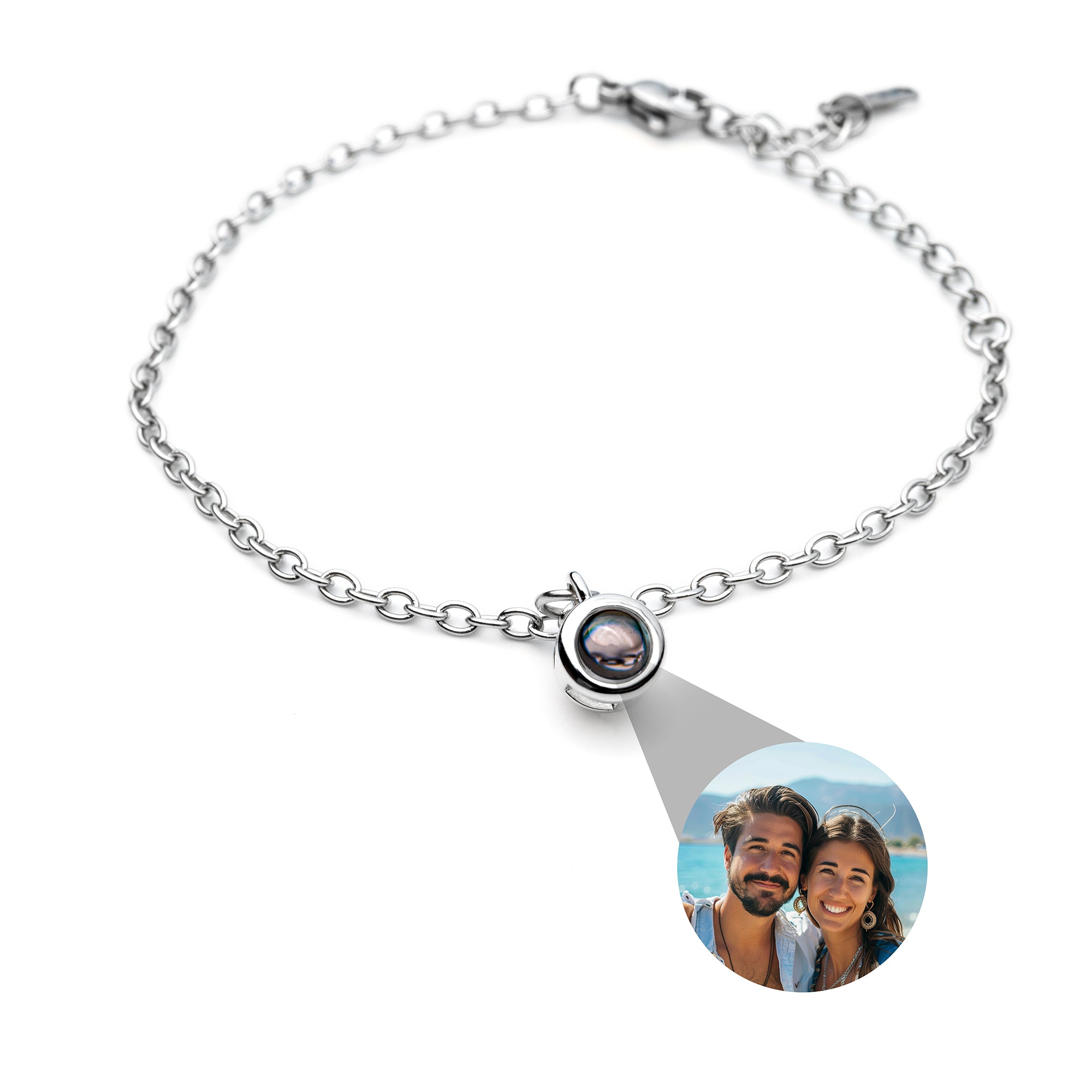 Personalized Photo Bracelet with Your Own Photo - Delicate
