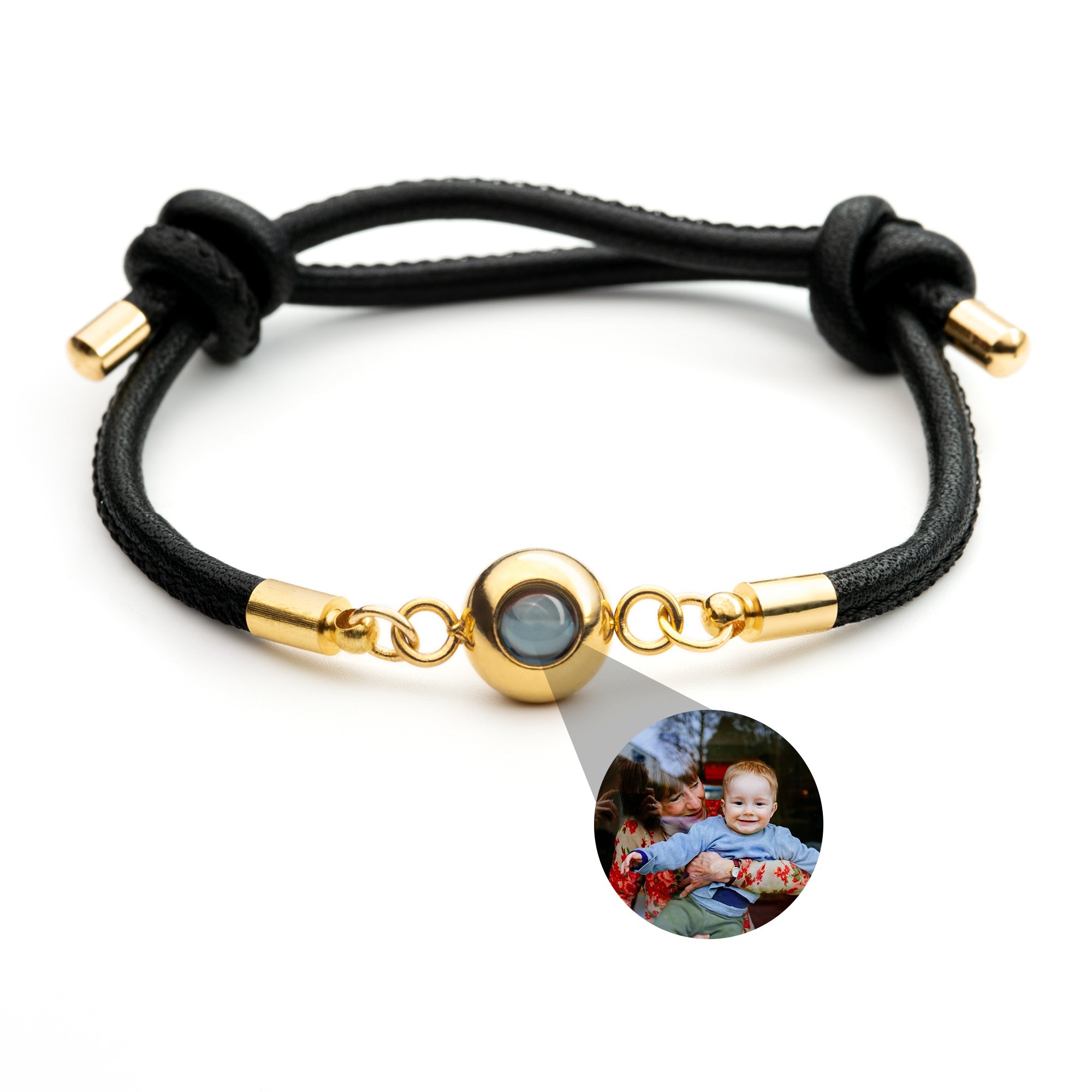 Photo Bracelet with Your Own Photo - Leather