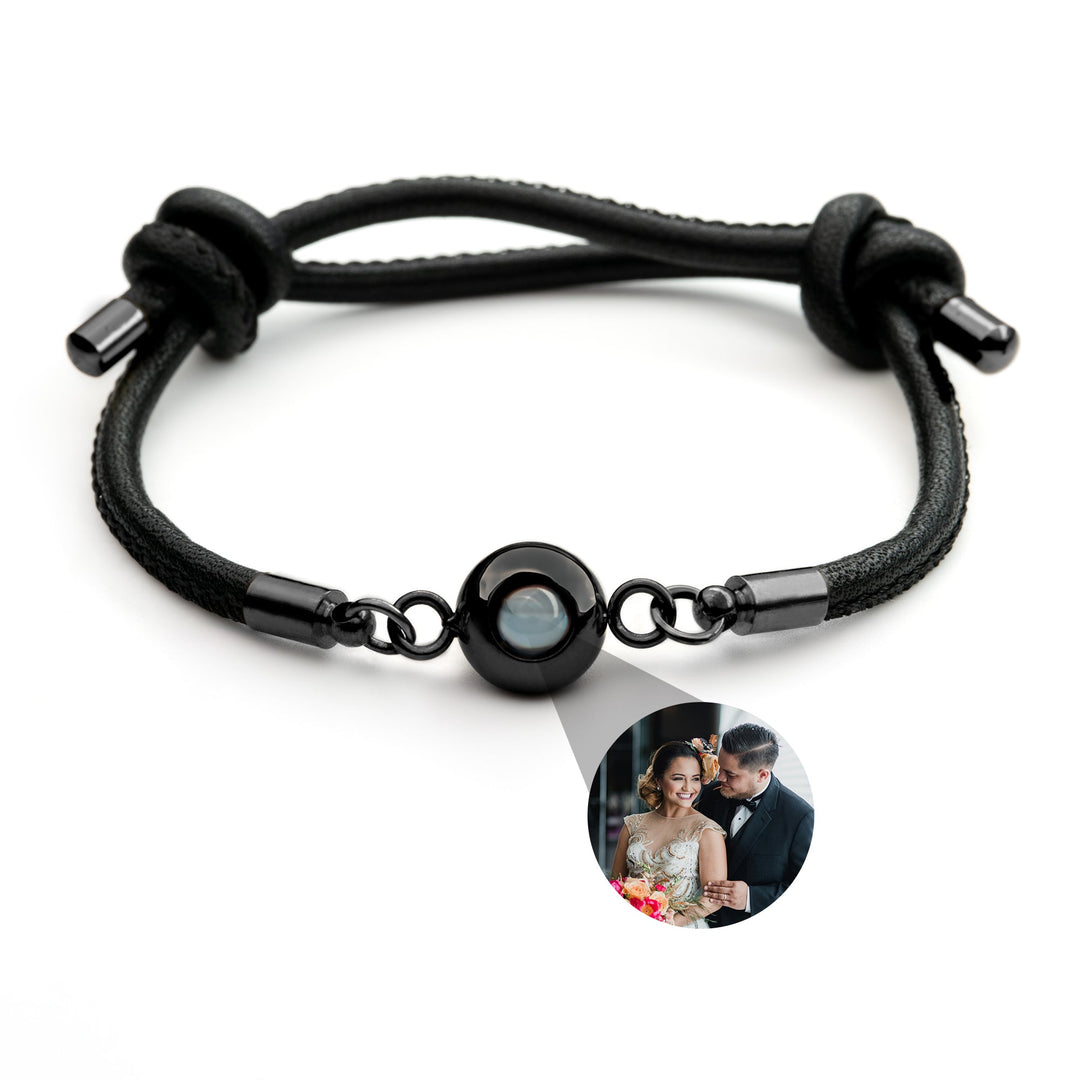 Photo Bracelet with Your Own Photo - Leather