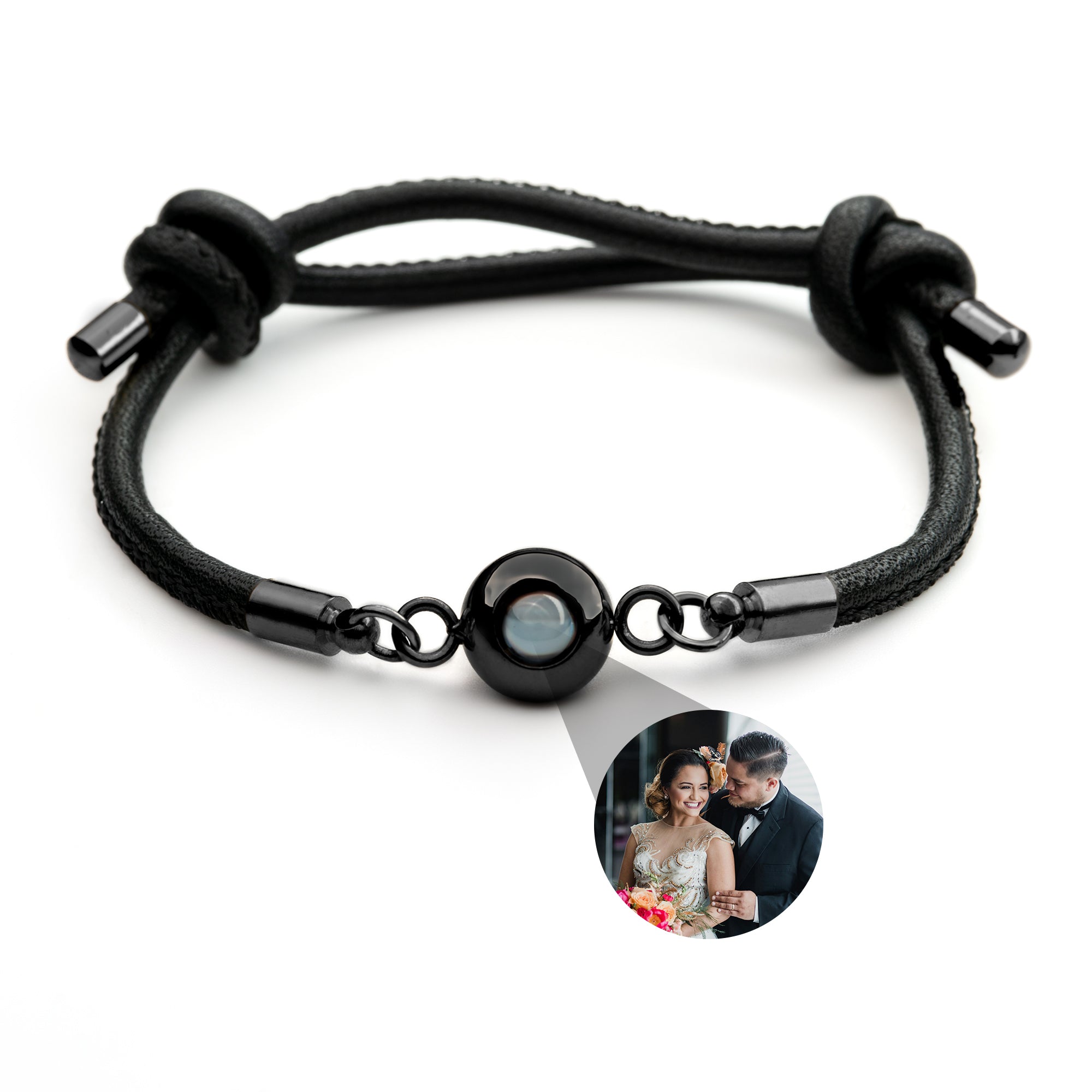 Photo Bracelet with Your Own Photo - Leather