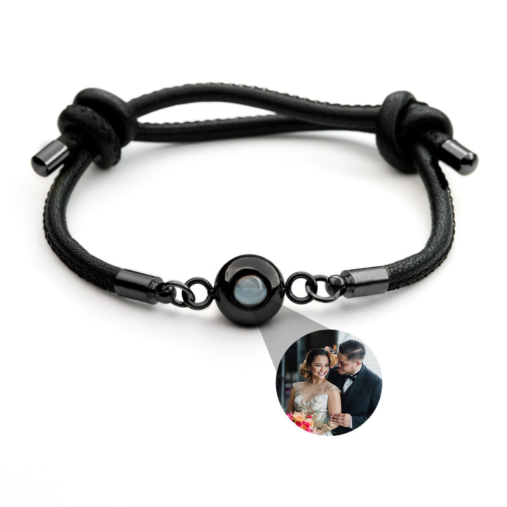 Photo Bracelet with Your Own Photo - Leather