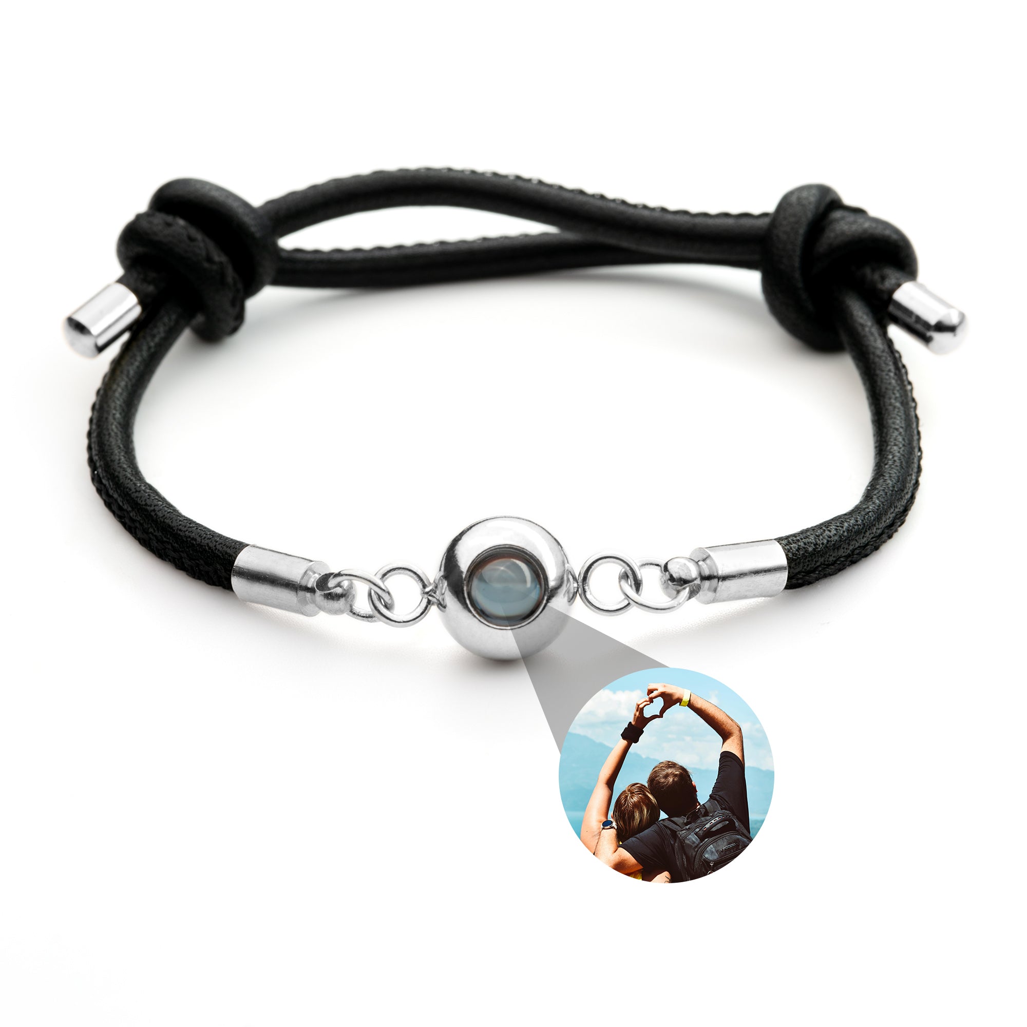 Photo Bracelet with Your Own Photo - Leather