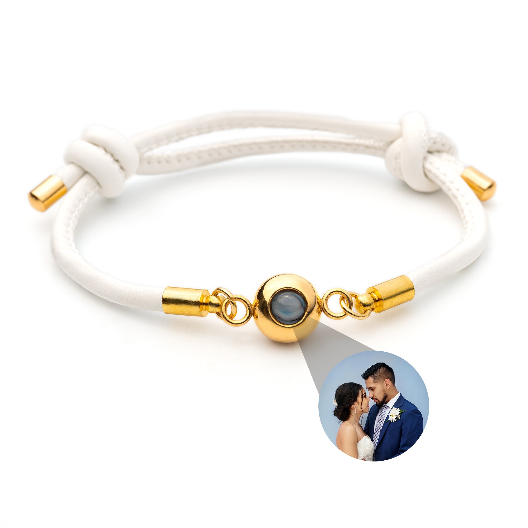 Photo Bracelet with Your Own Photo - Leather