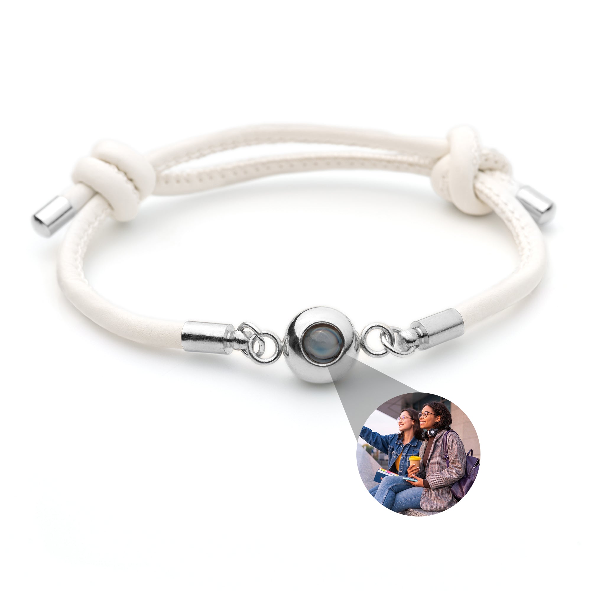 Photo Bracelet with Your Own Photo - Leather