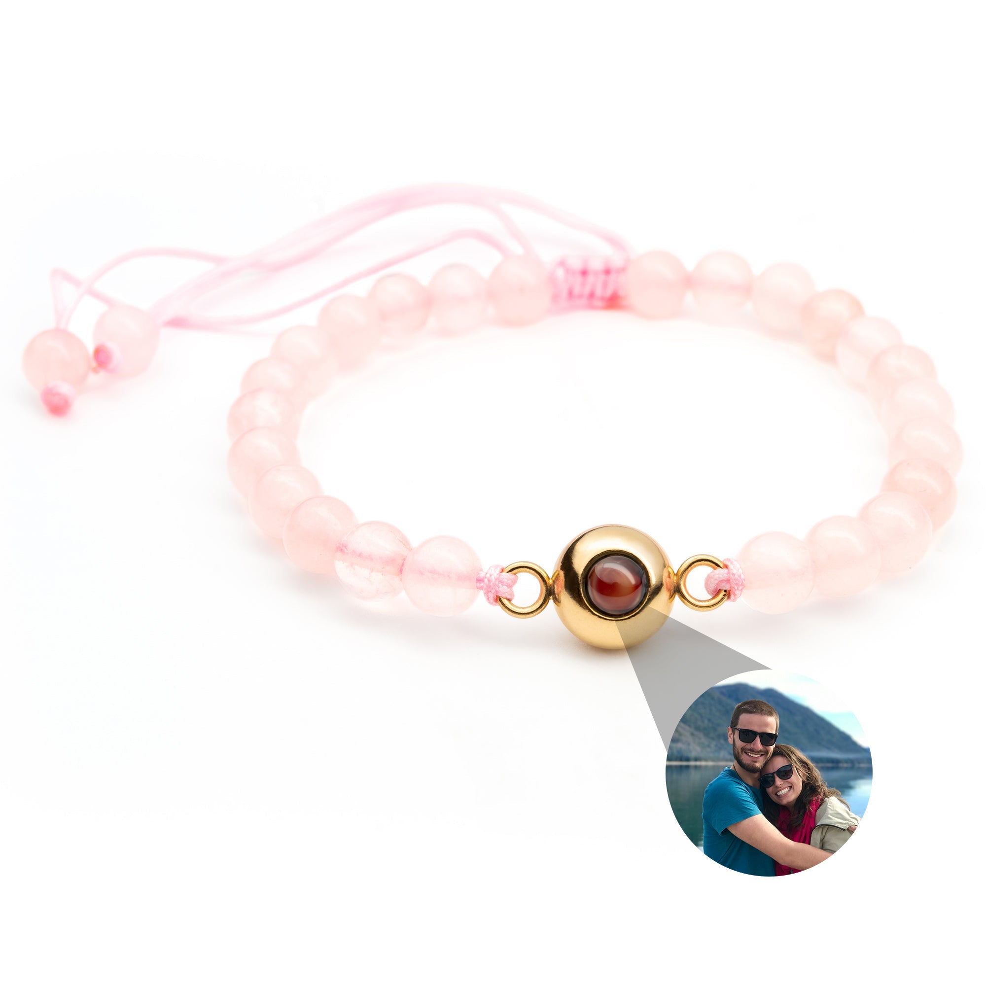 Photo Bracelet with Your Own Photo - Bead Chain