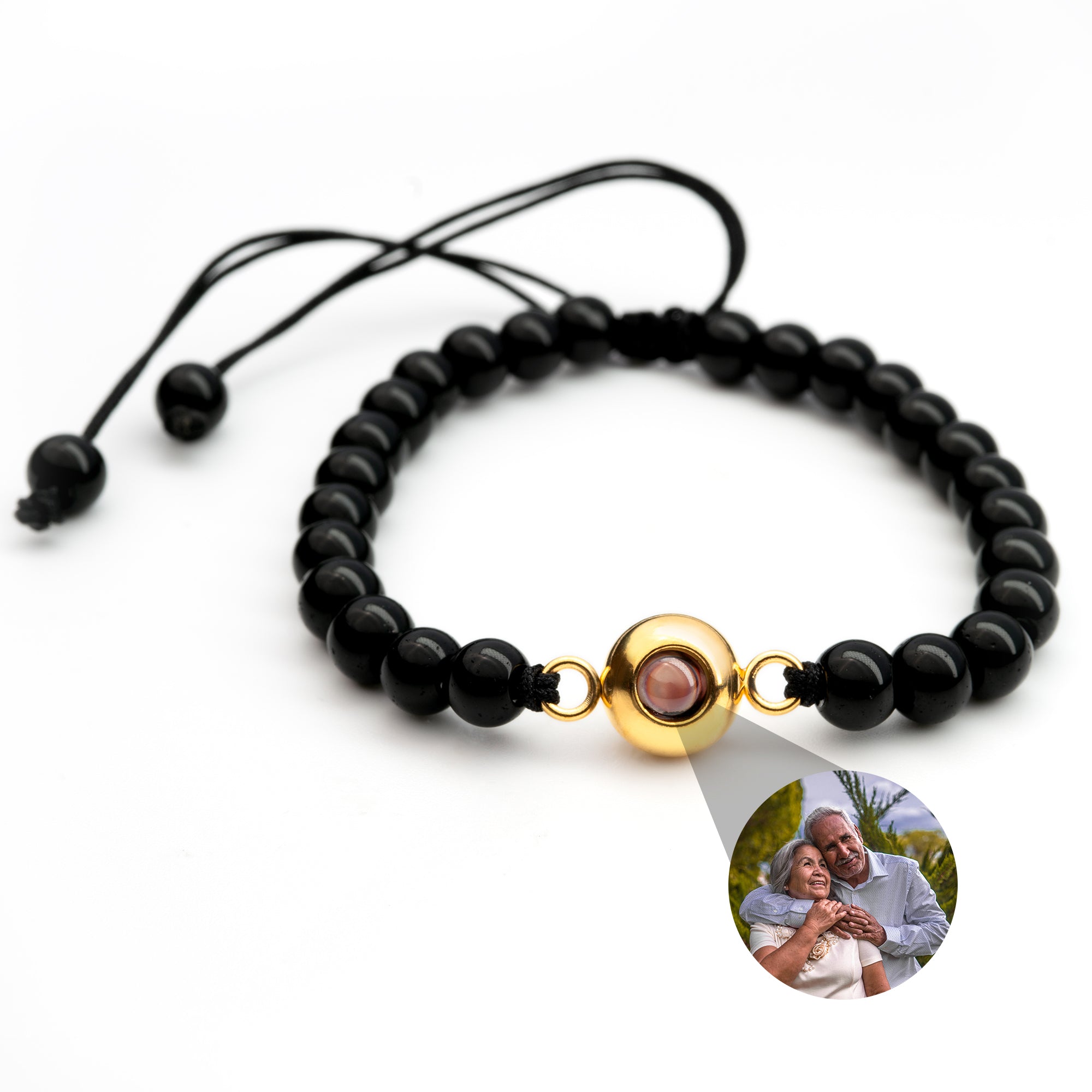 Photo Bracelet with Your Own Photo - Bead Chain