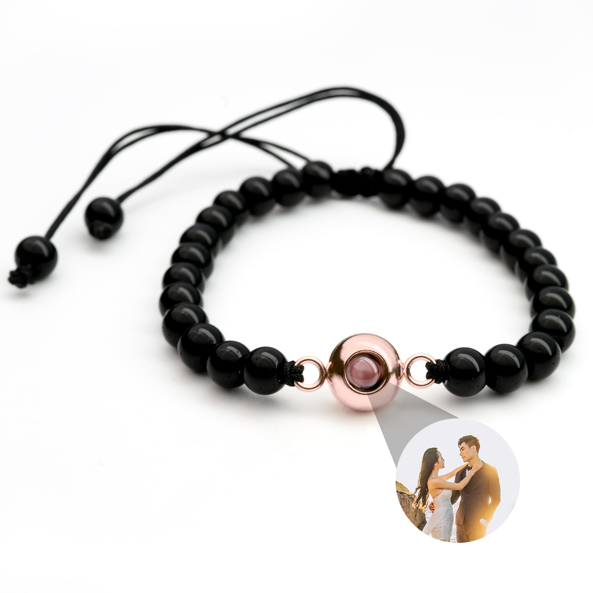 Photo Bracelet with Your Own Photo - Bead Chain