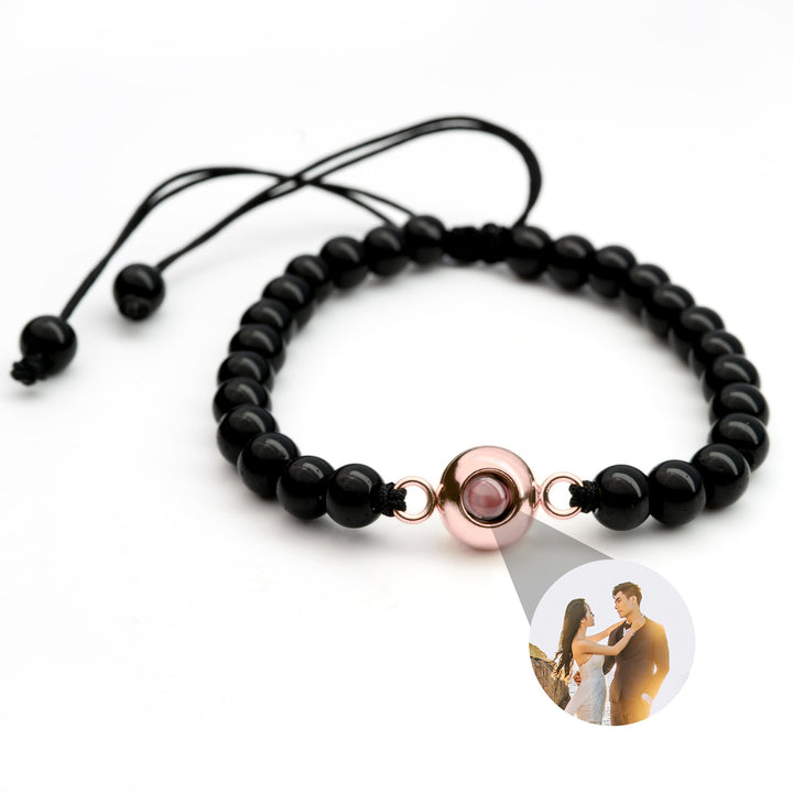 Photo Bracelet with Your Own Photo - Bead Chain