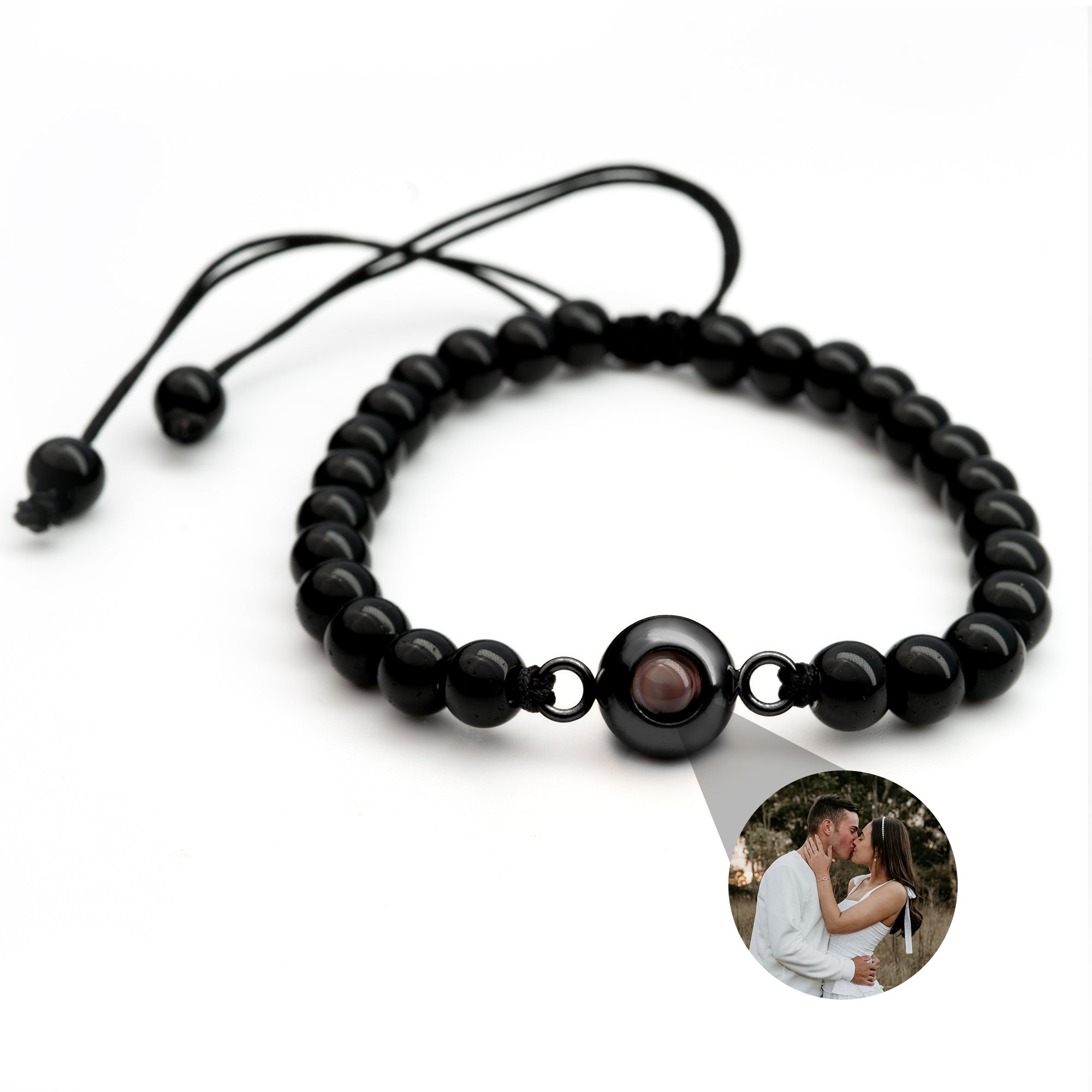 Photo Bracelet with Your Own Photo - Bead Chain