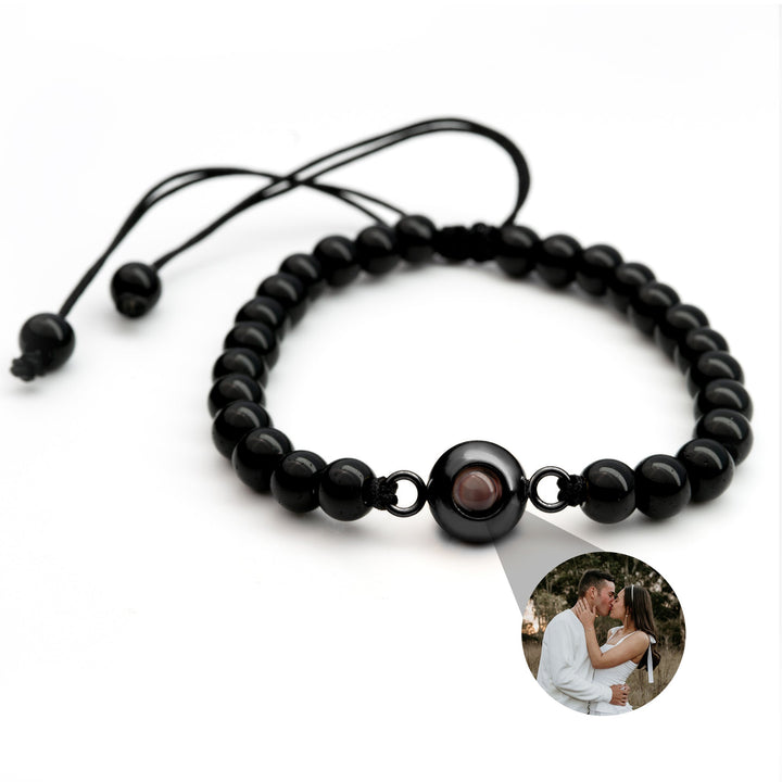 Photo Bracelet with Your Own Photo - Bead Chain