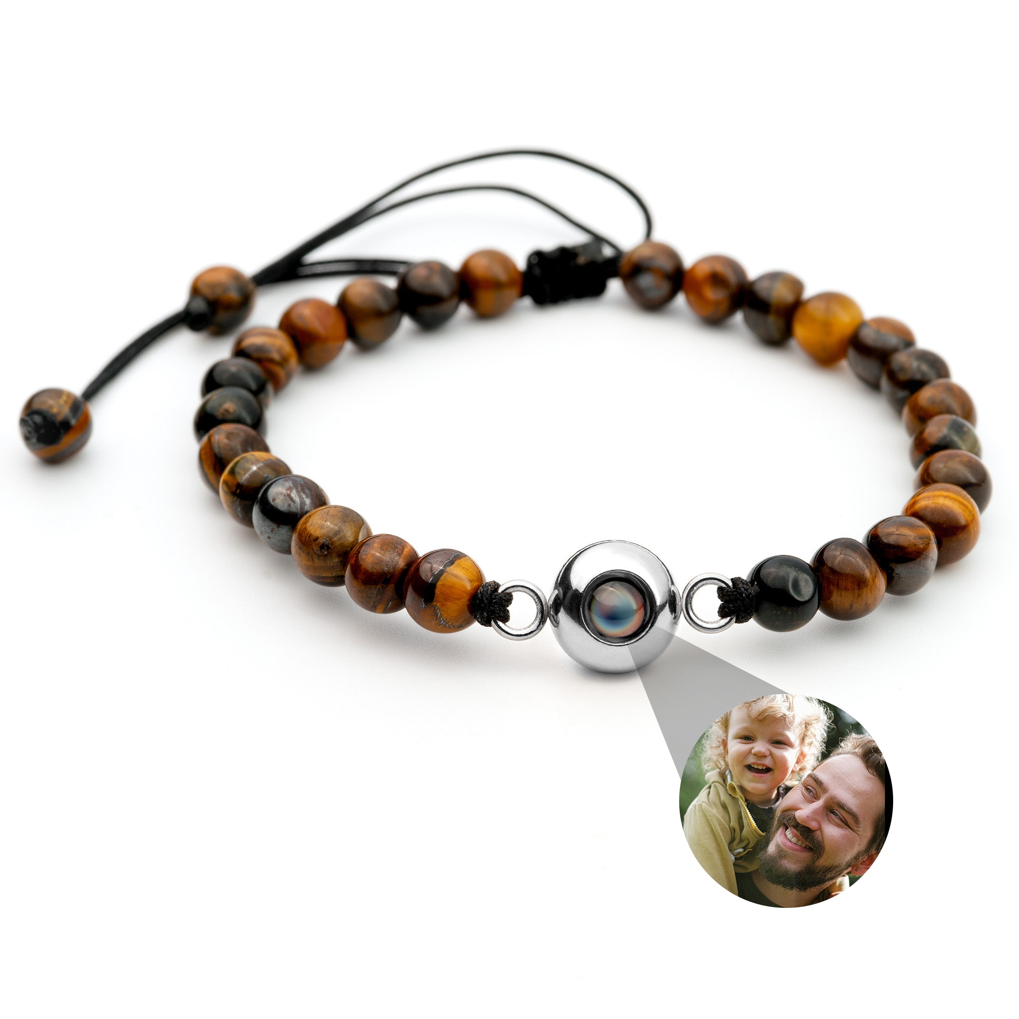 Photo Bracelet with Your Own Photo - Bead Chain