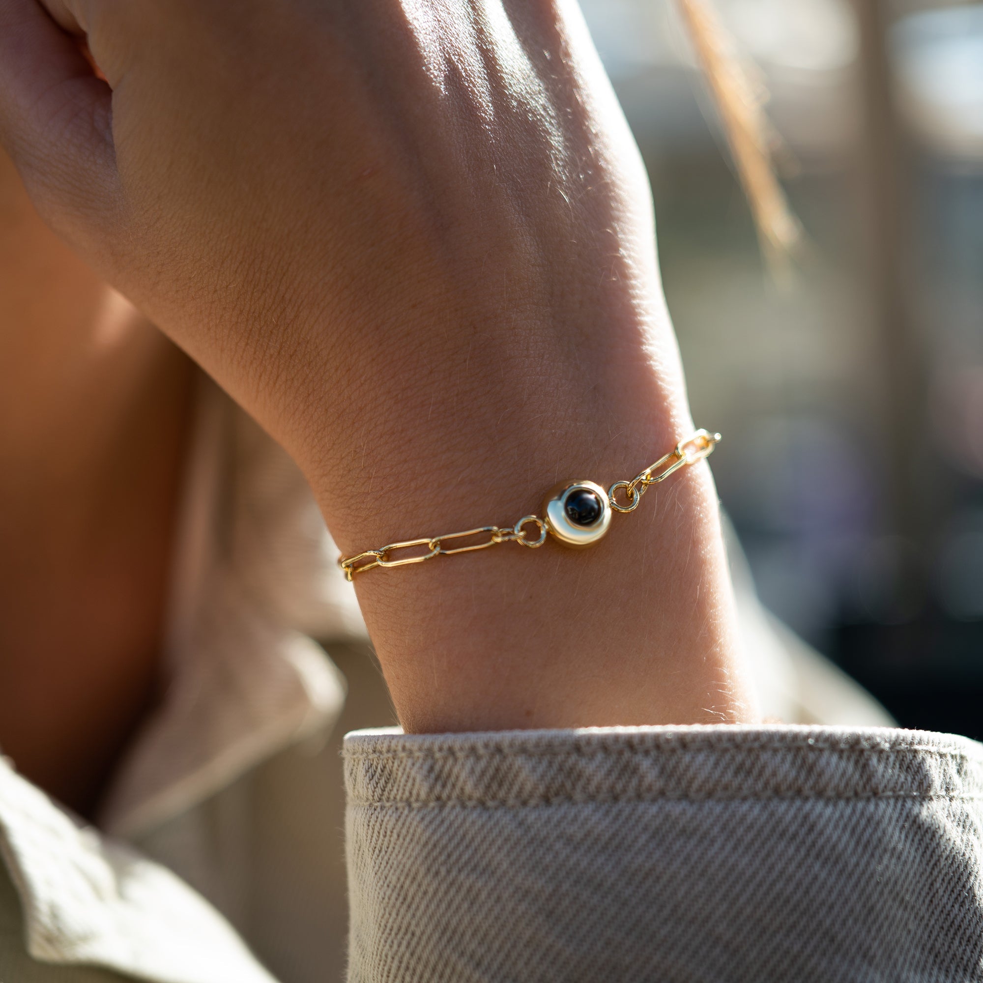 Photo Bracelet with Your Own Photo - Paperclip