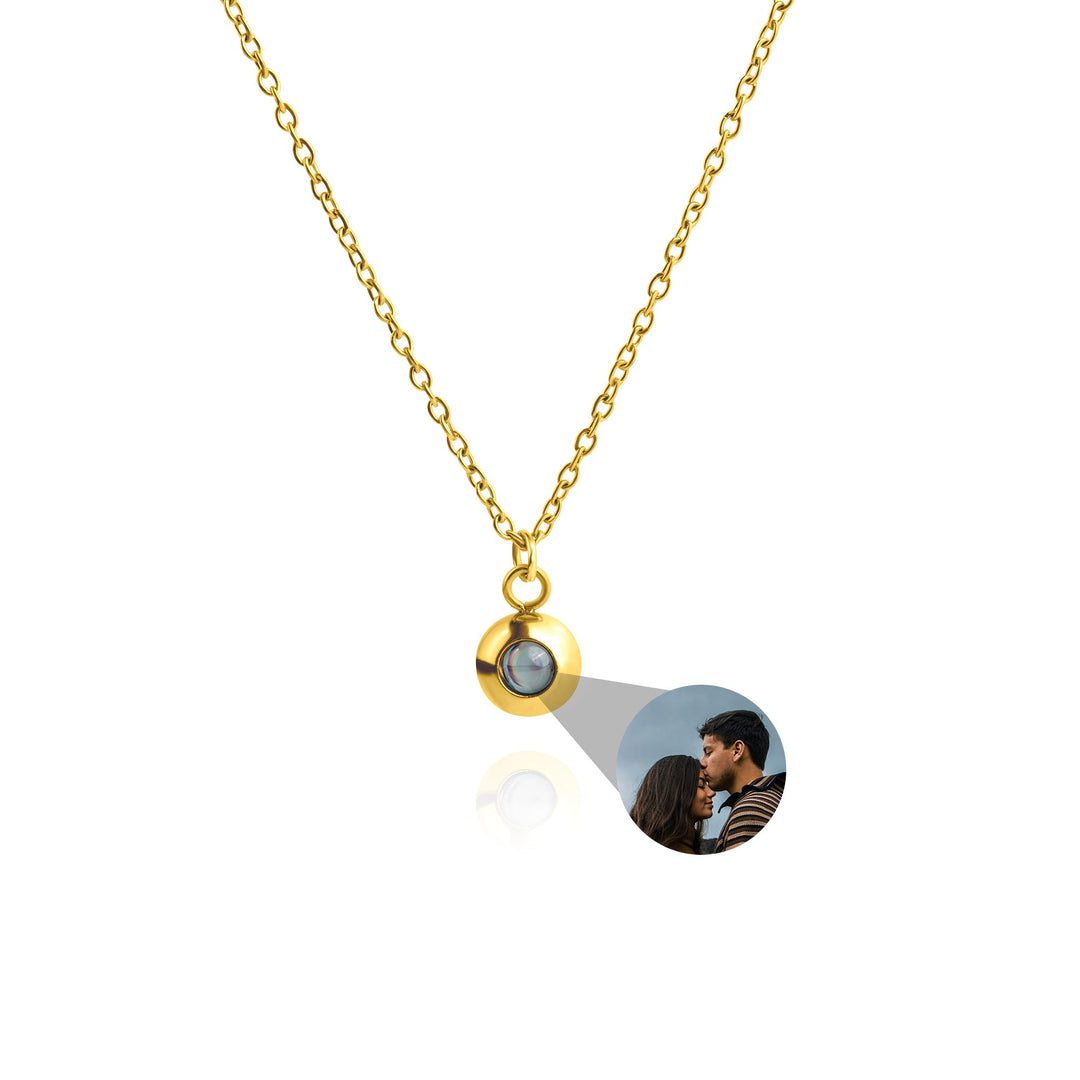 Photo Necklace with Your Own Photo - Delicate