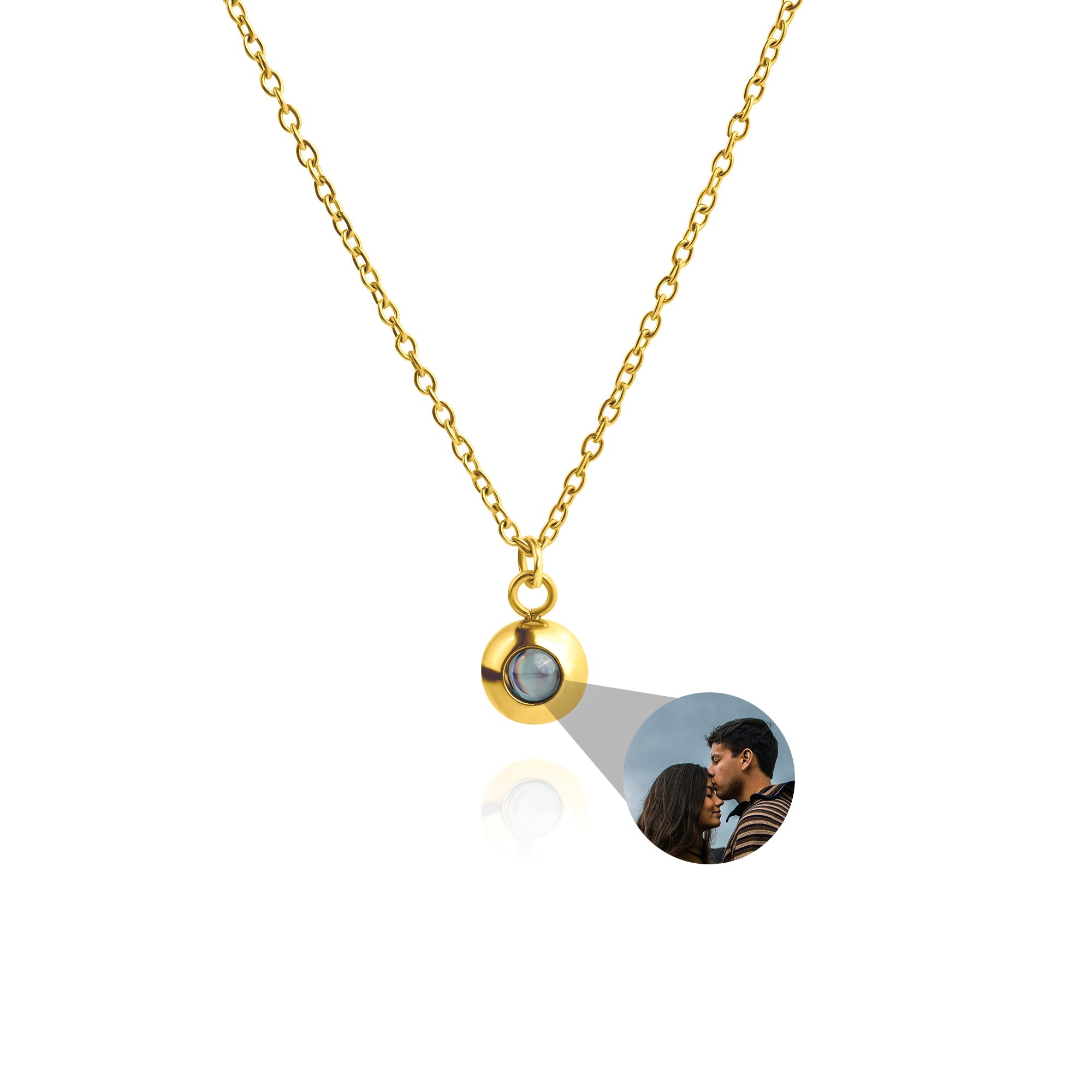 Photo Necklace with Your Own Photo - Delicate