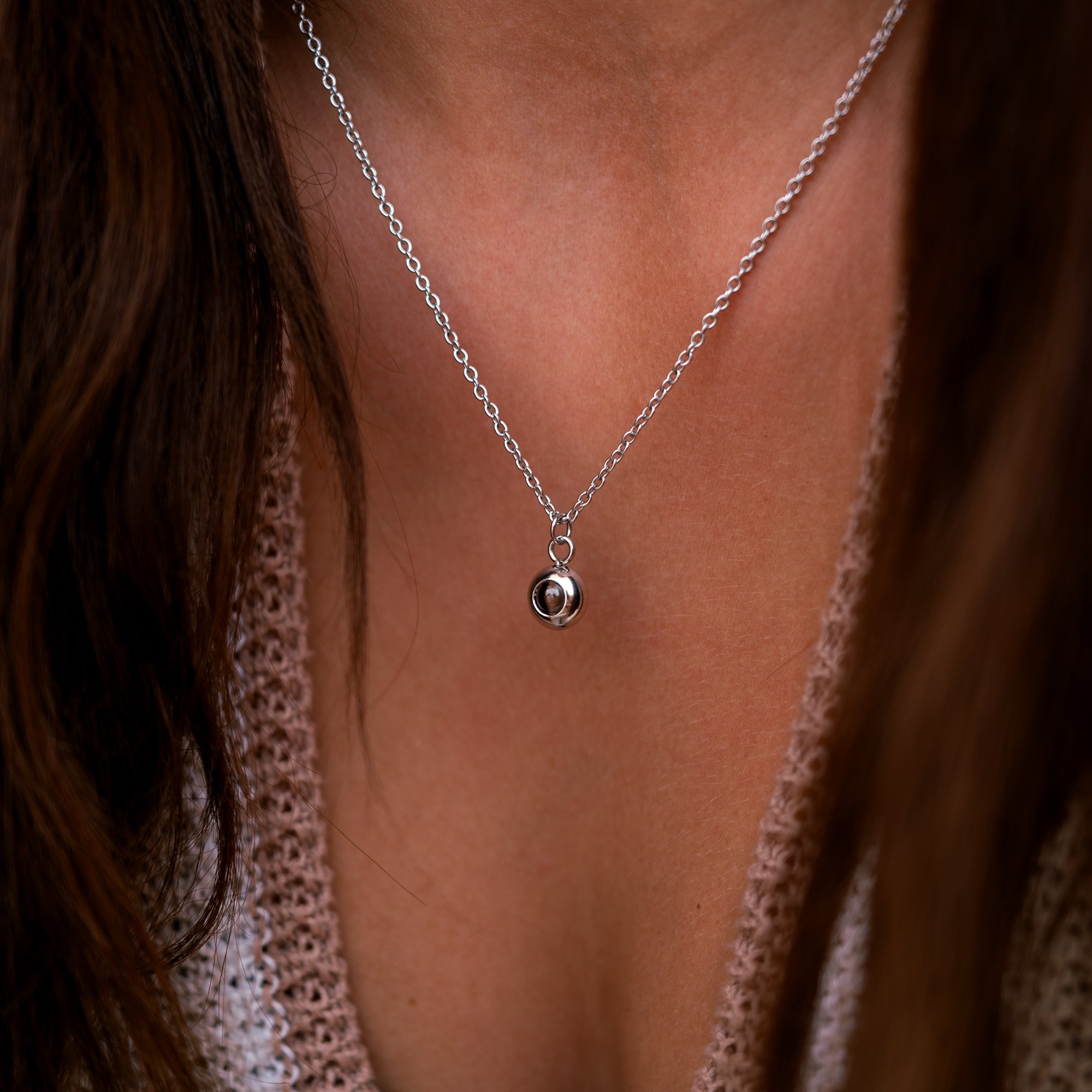 Photo Necklace with Your Own Photo - Delicate