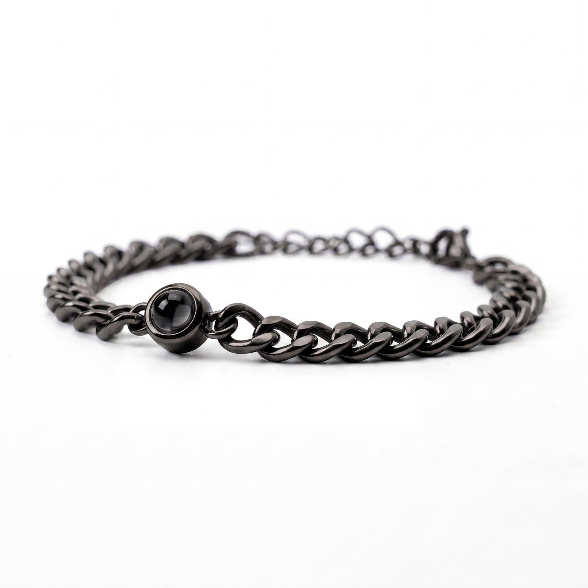 Photo Bracelet with Your Own Photo - Cuban Chain