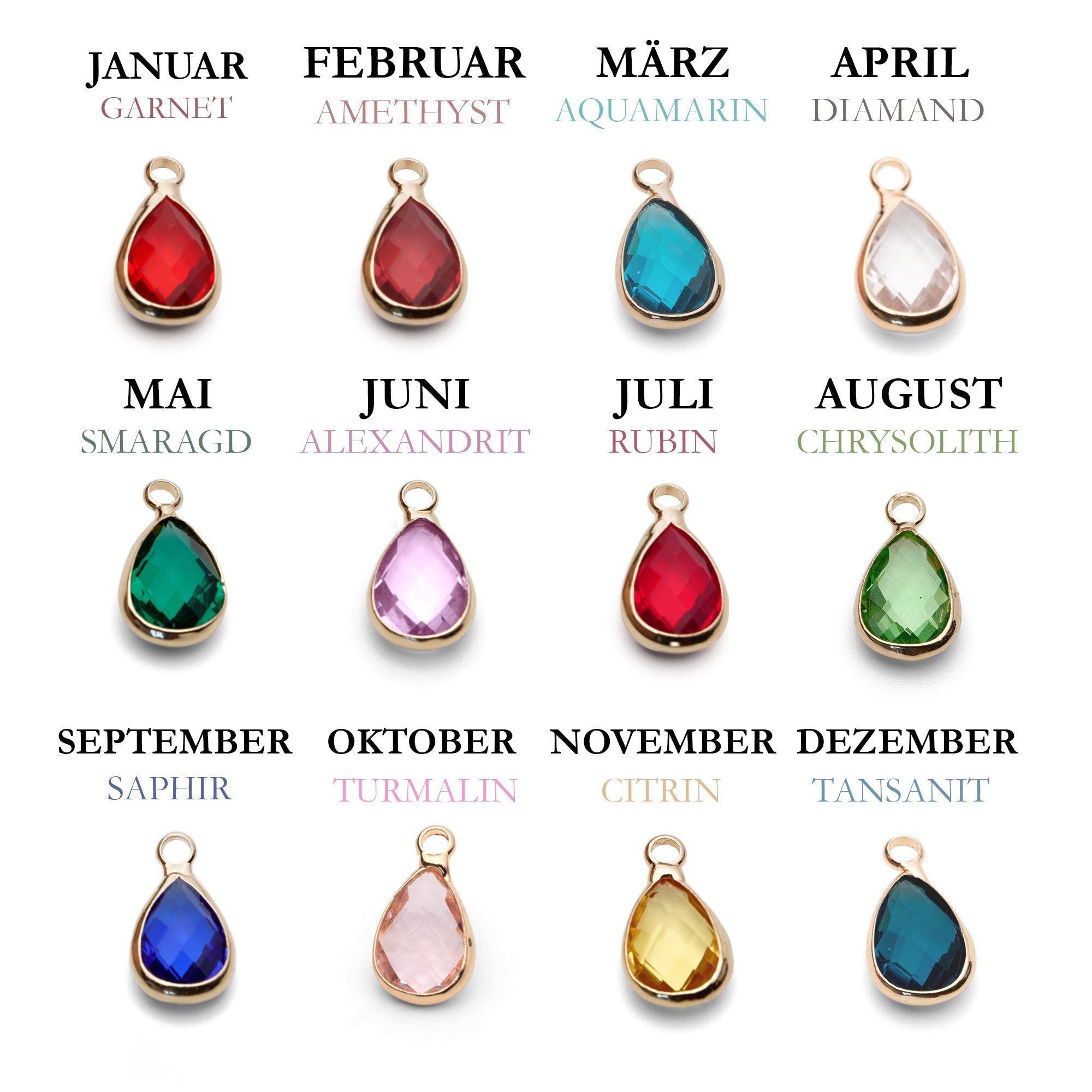 Photo bracelet with your own photo - Birthstone