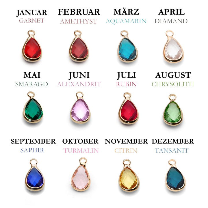 Photo bracelet with your own photo - Birthstone