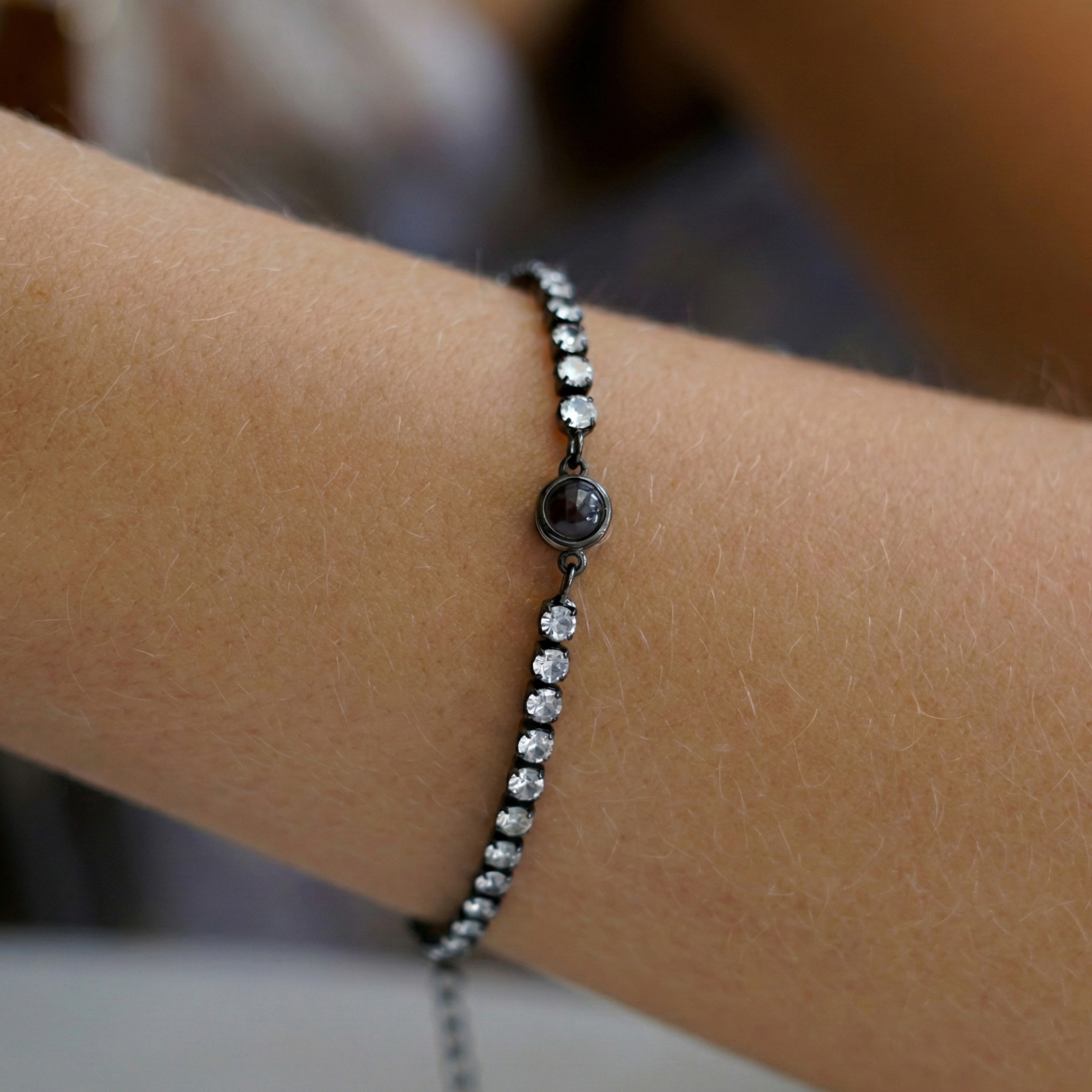 Photo Bracelet with Your Own Photo - Tennis Zirconia