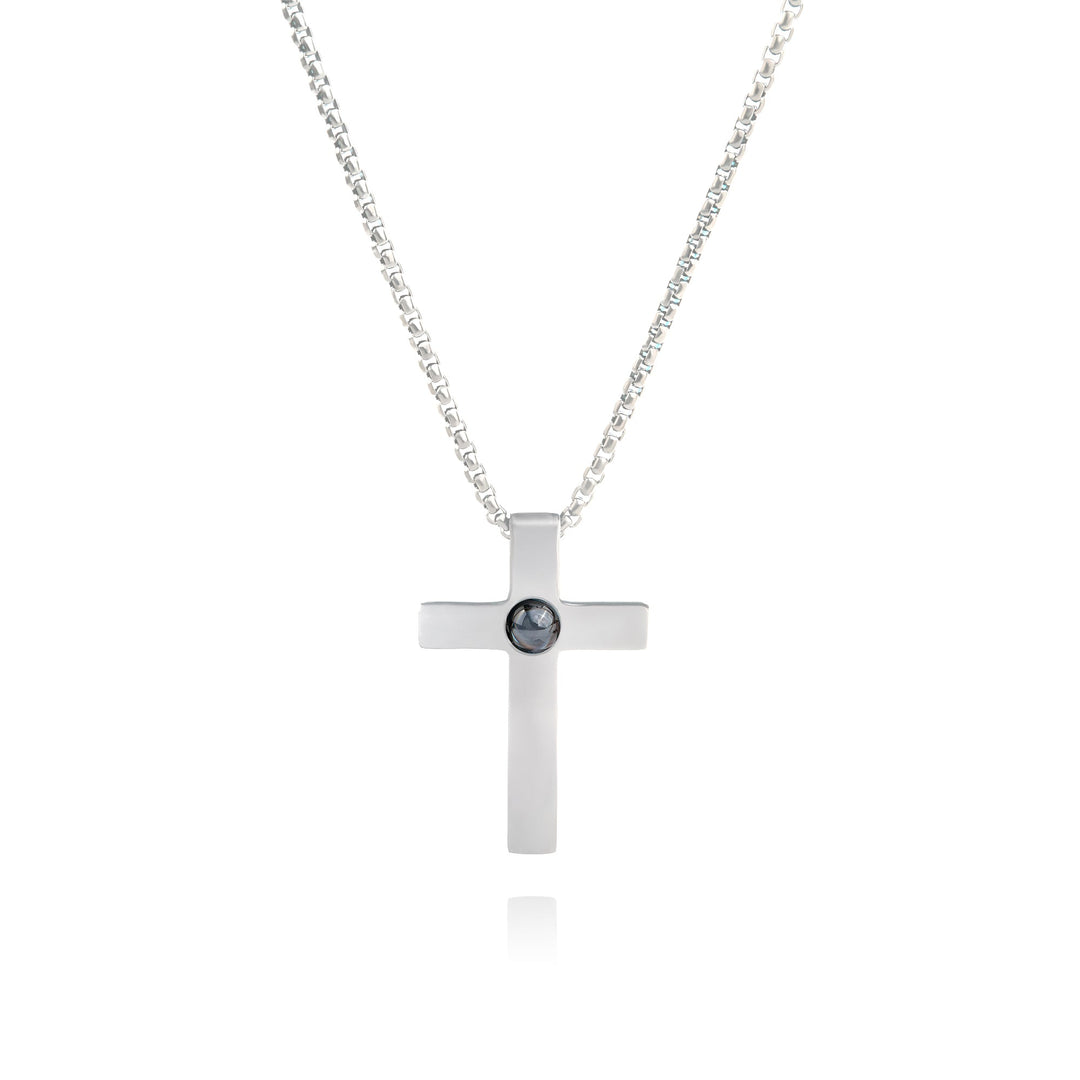 Photo Necklace with Your Own Photo - Cross