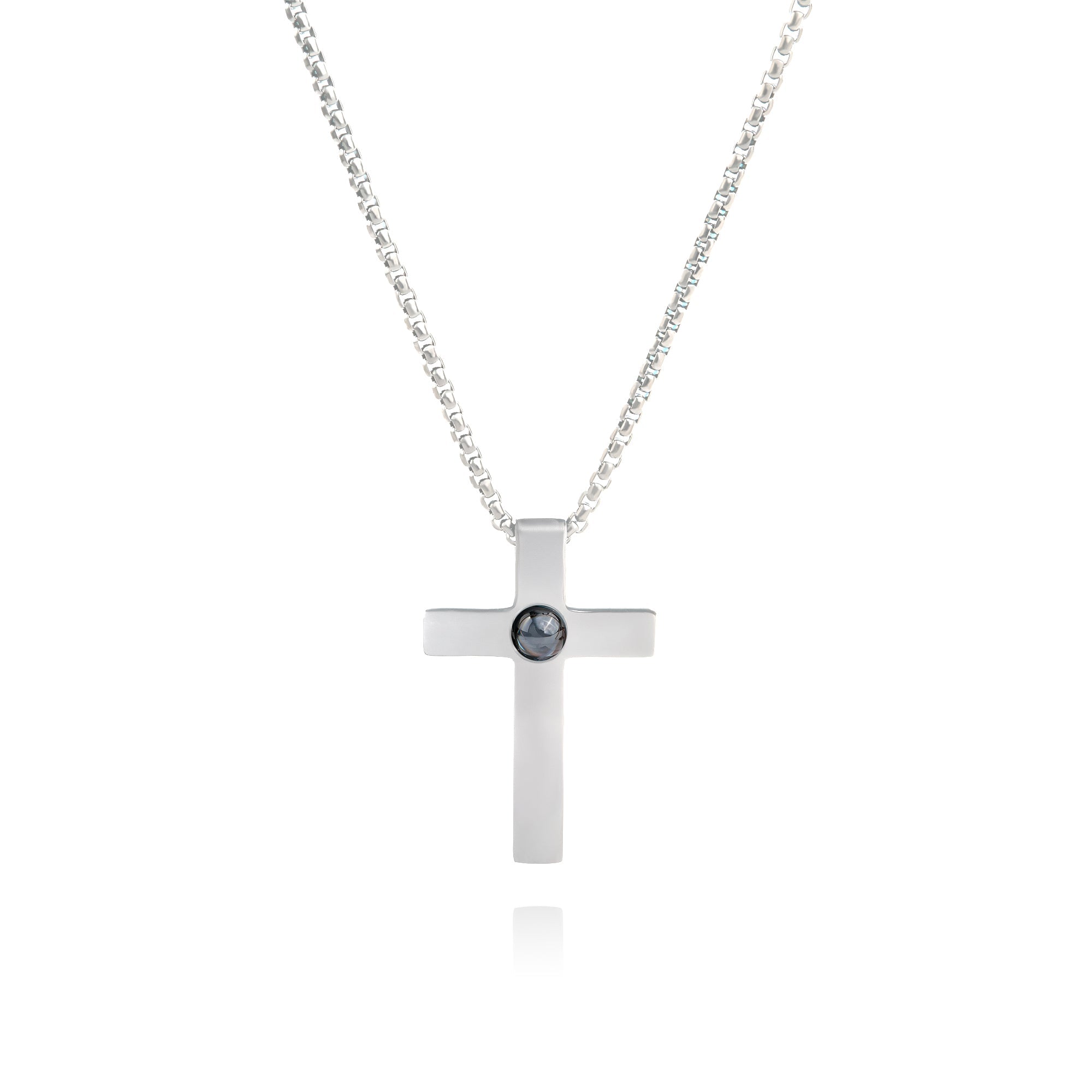 Photo Necklace with Your Own Photo - Cross