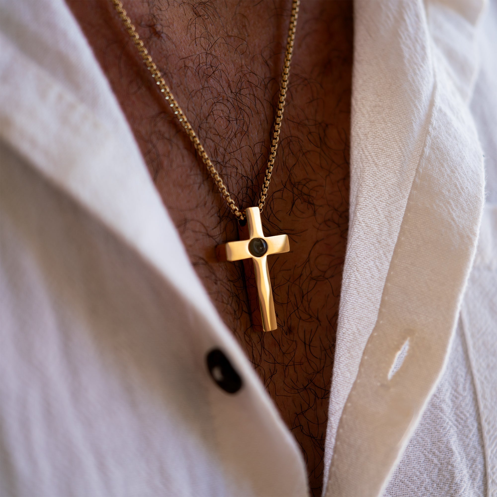 Photo Necklace with Your Own Photo - Cross