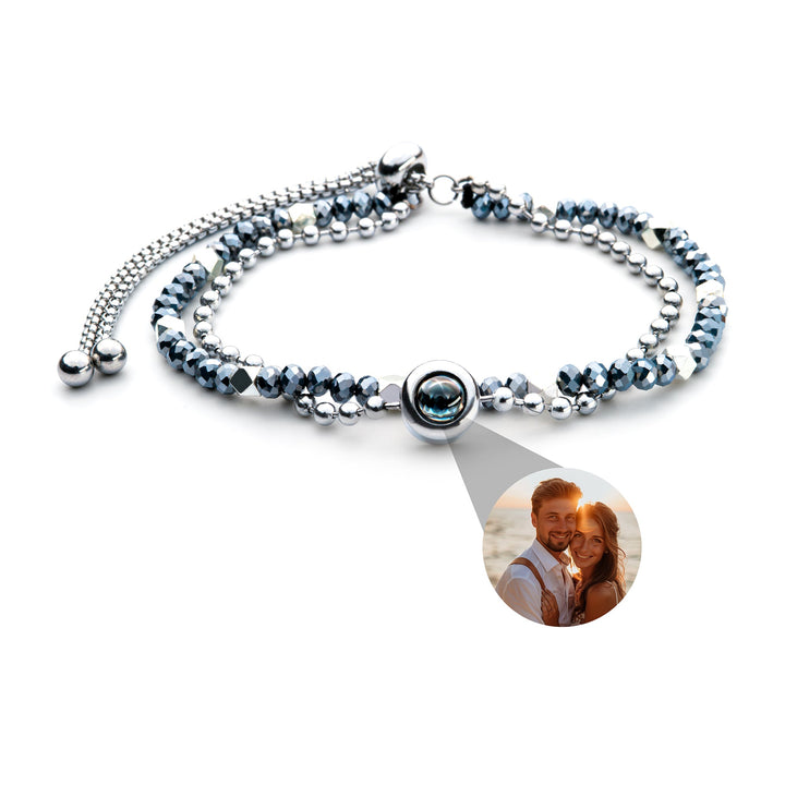 Photo Bracelet with Your Own Photo - Crystal