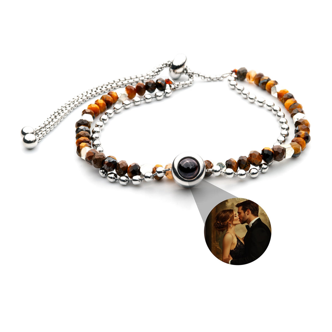 Photo Bracelet with Your Own Photo - Crystal