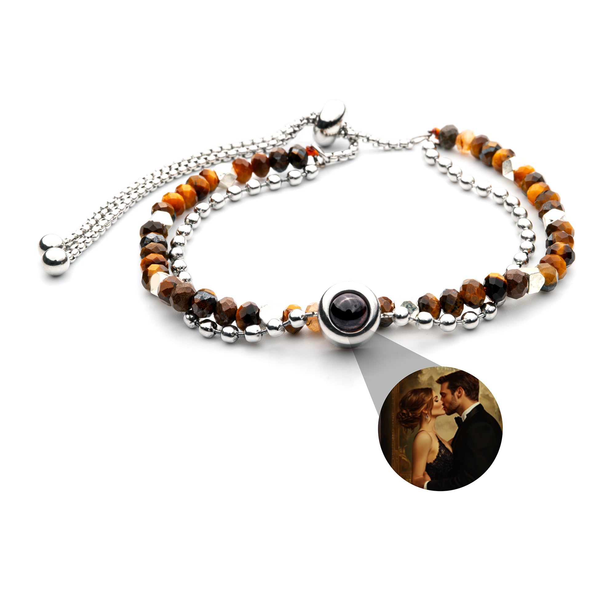 Photo Bracelet with Your Own Photo - Crystal