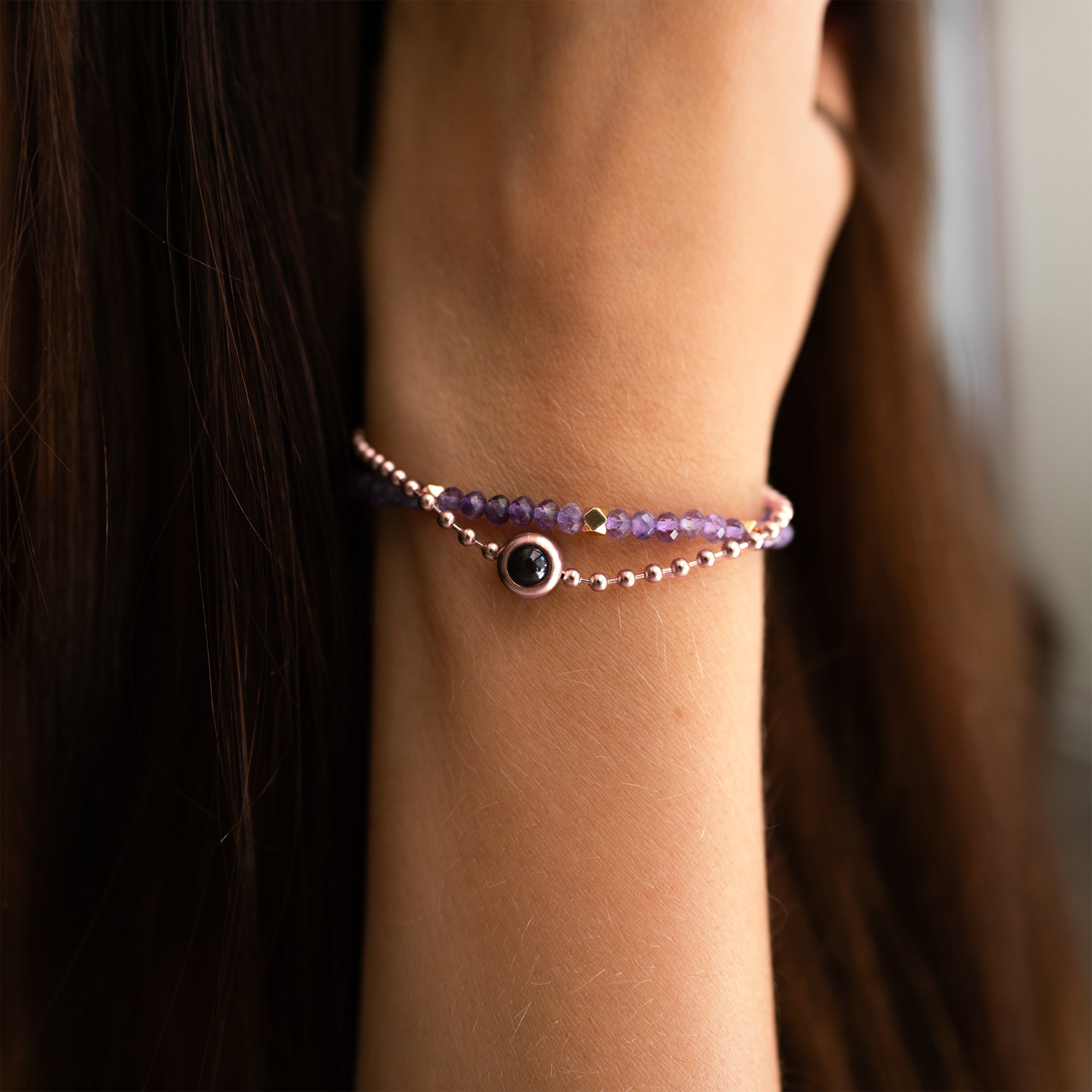 Photo Bracelet with Your Own Photo - Crystal