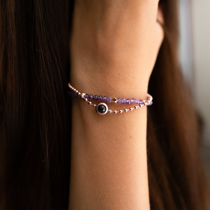 Photo Bracelet with Your Own Photo - Crystal