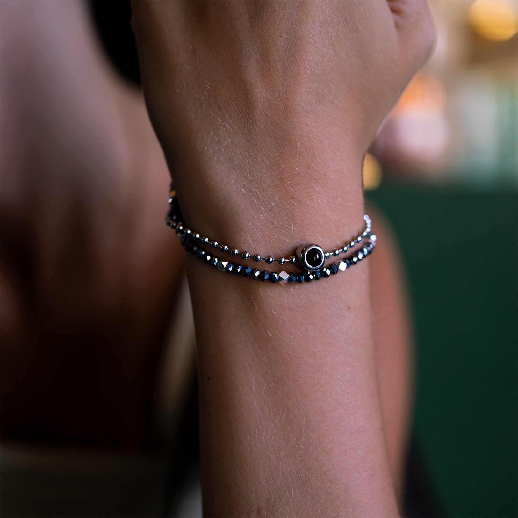 Photo Bracelet with Your Own Photo - Crystal