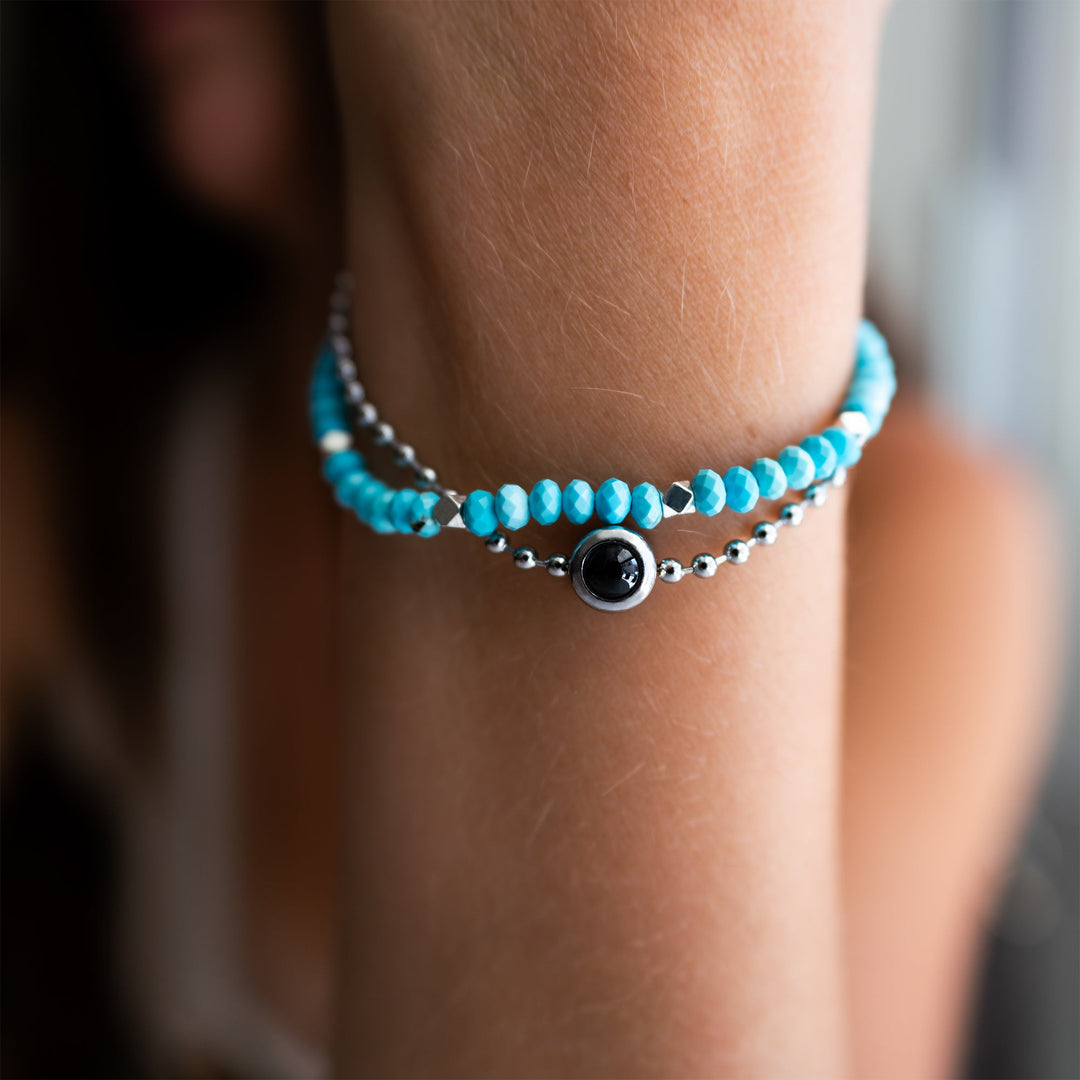 Photo Bracelet with Your Own Photo - Crystal