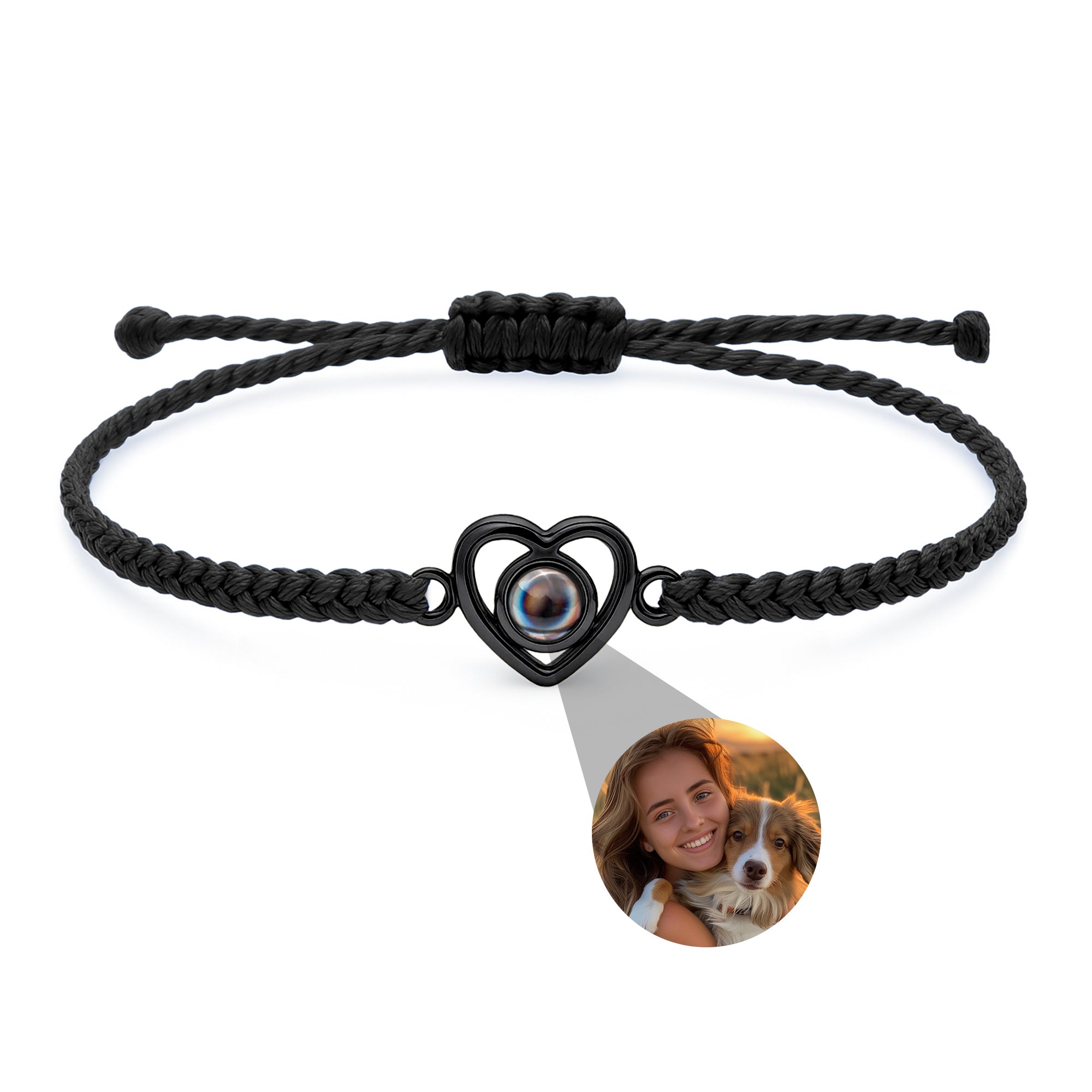Photo Bracelet with Your Own Photo - Heart