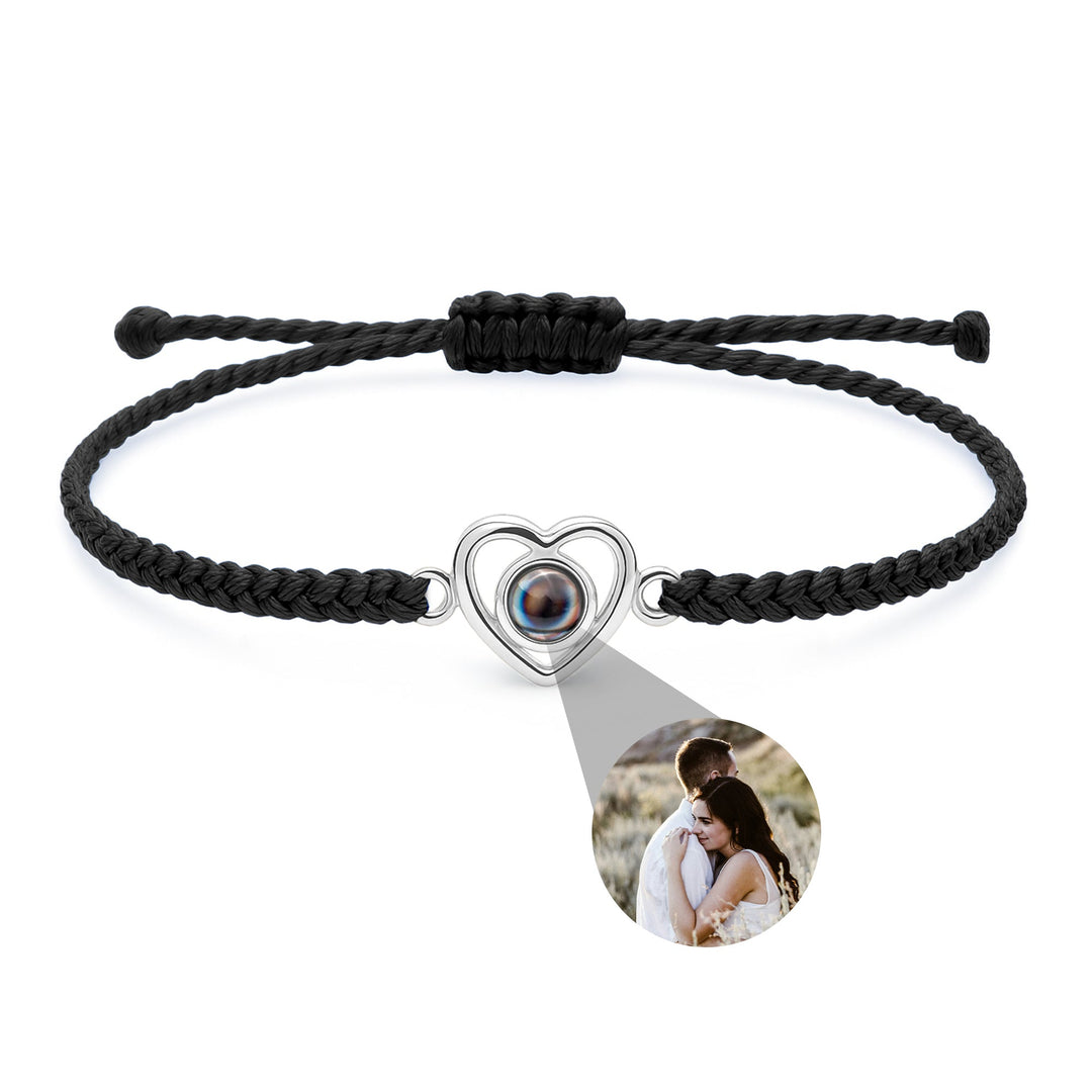 Photo Bracelet with Your Own Photo - Heart