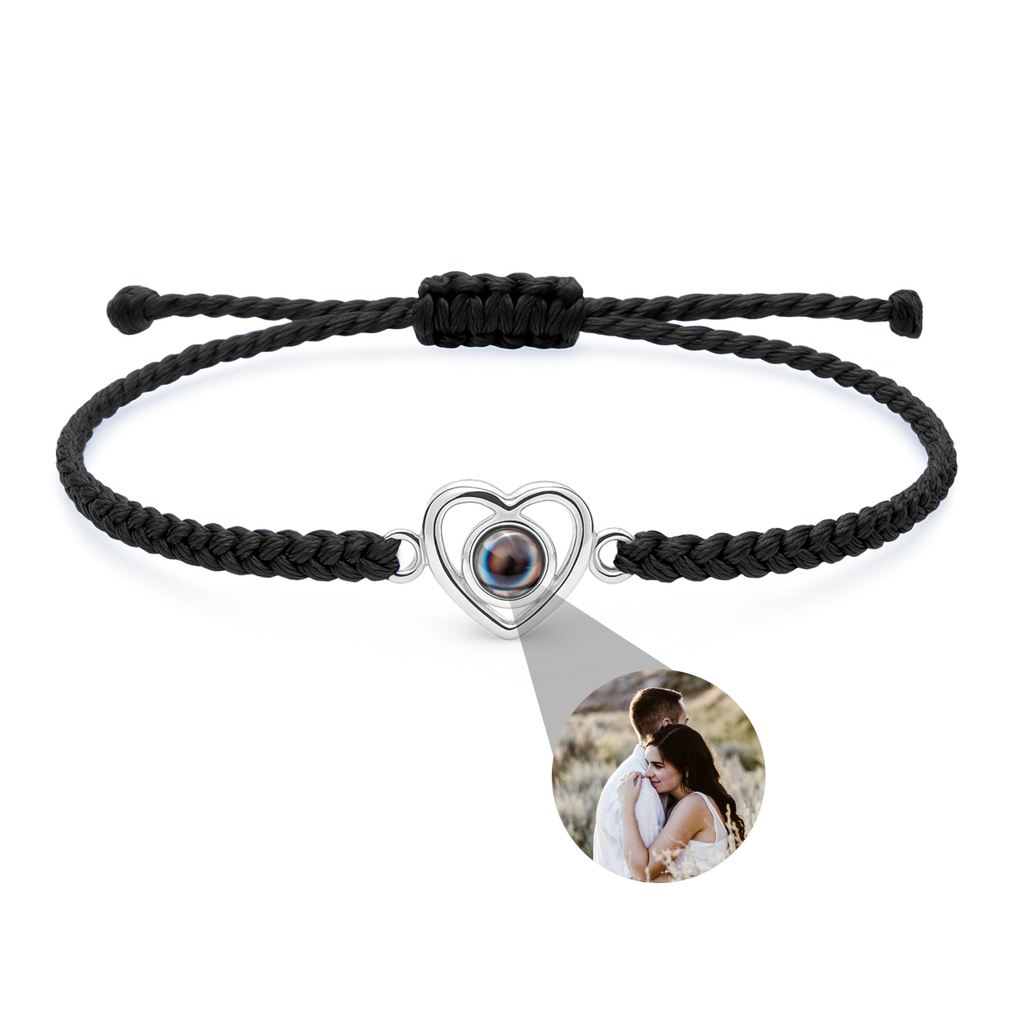 Photo Bracelet with Your Own Photo - Heart